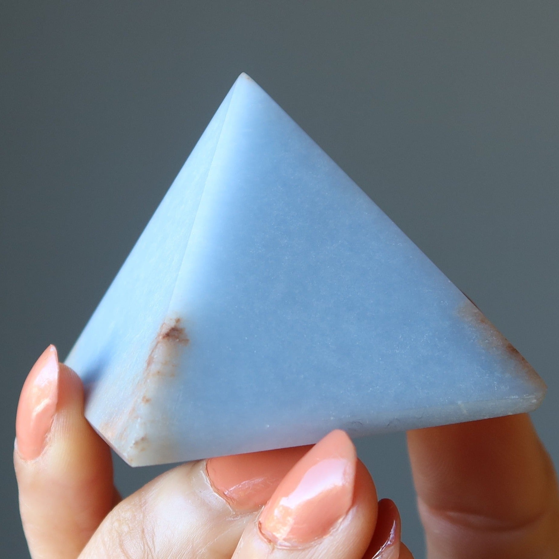 Angelite Pyramid Blue Angel Ascension Stone