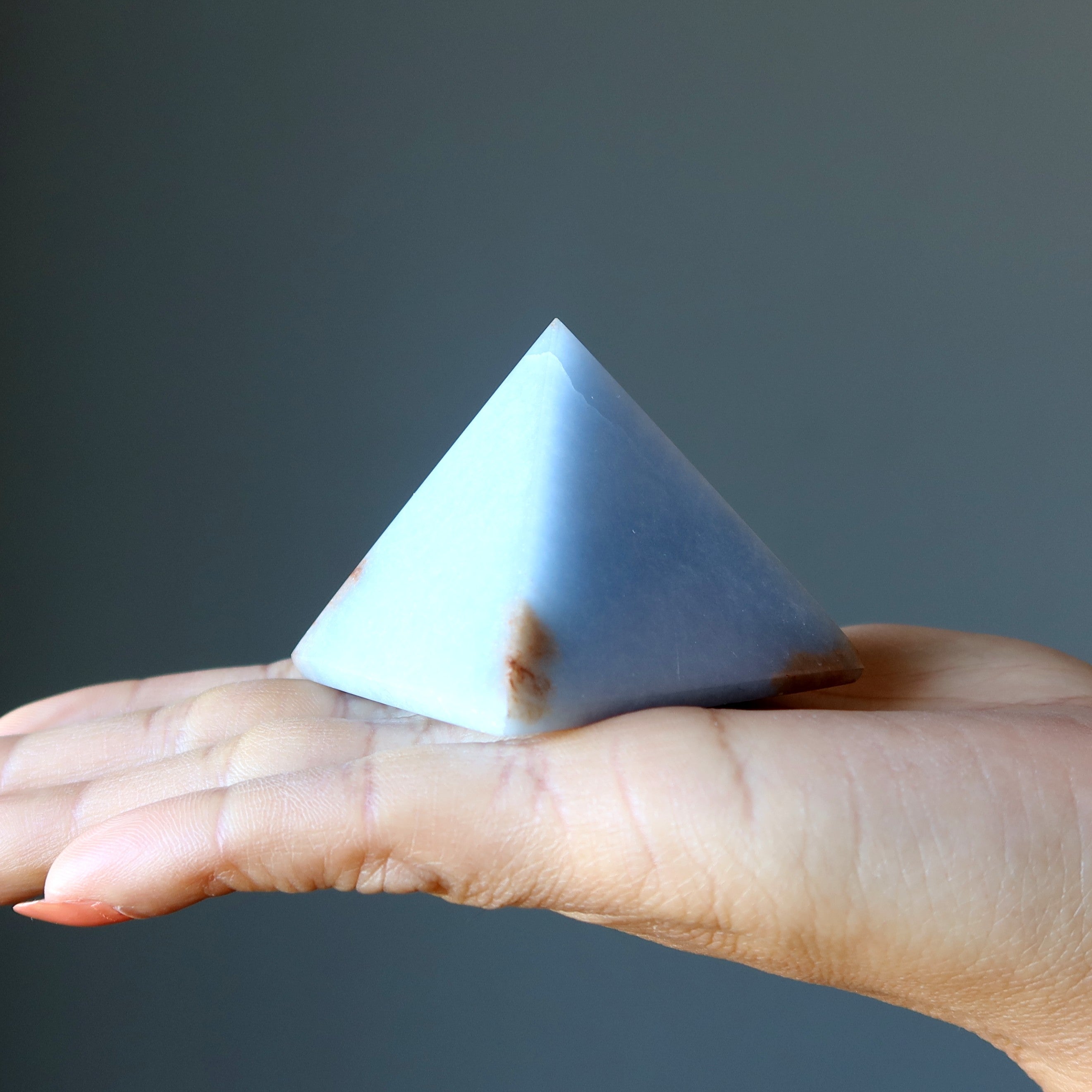 Angelite Pyramid Blue Angel Ascension Stone