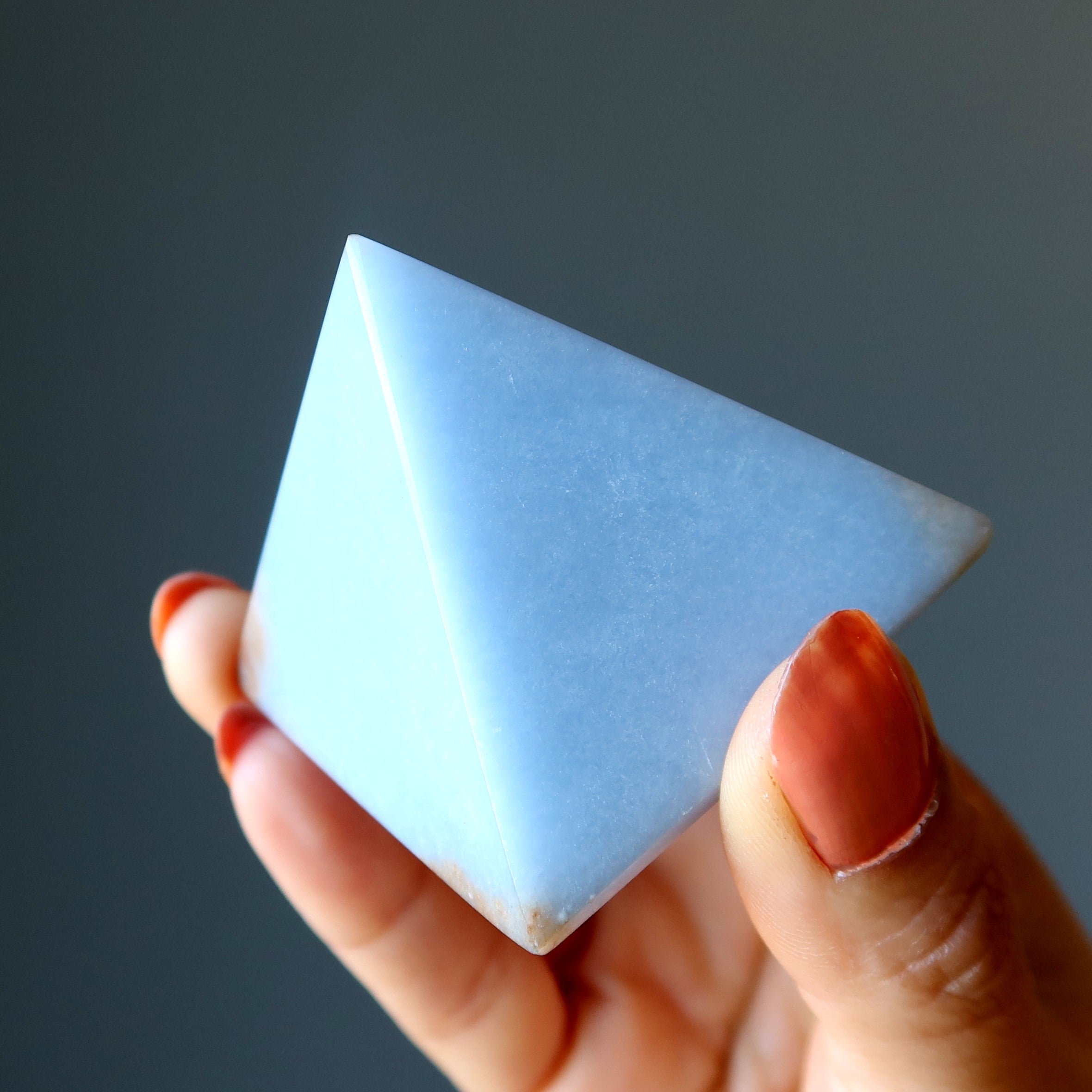 Angelite Pyramid Blue Angel Ascension Stone