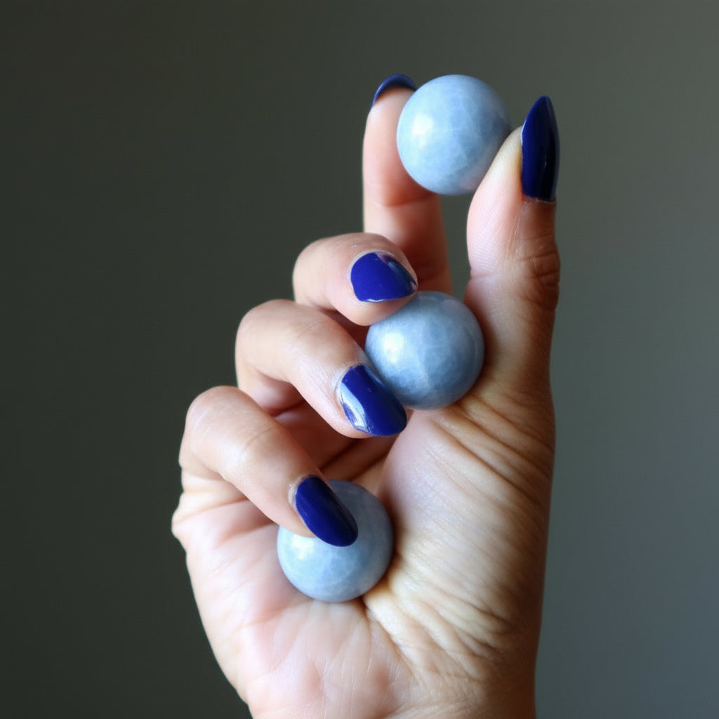 Angelite Tumbled Stone Calm Blue Crystals