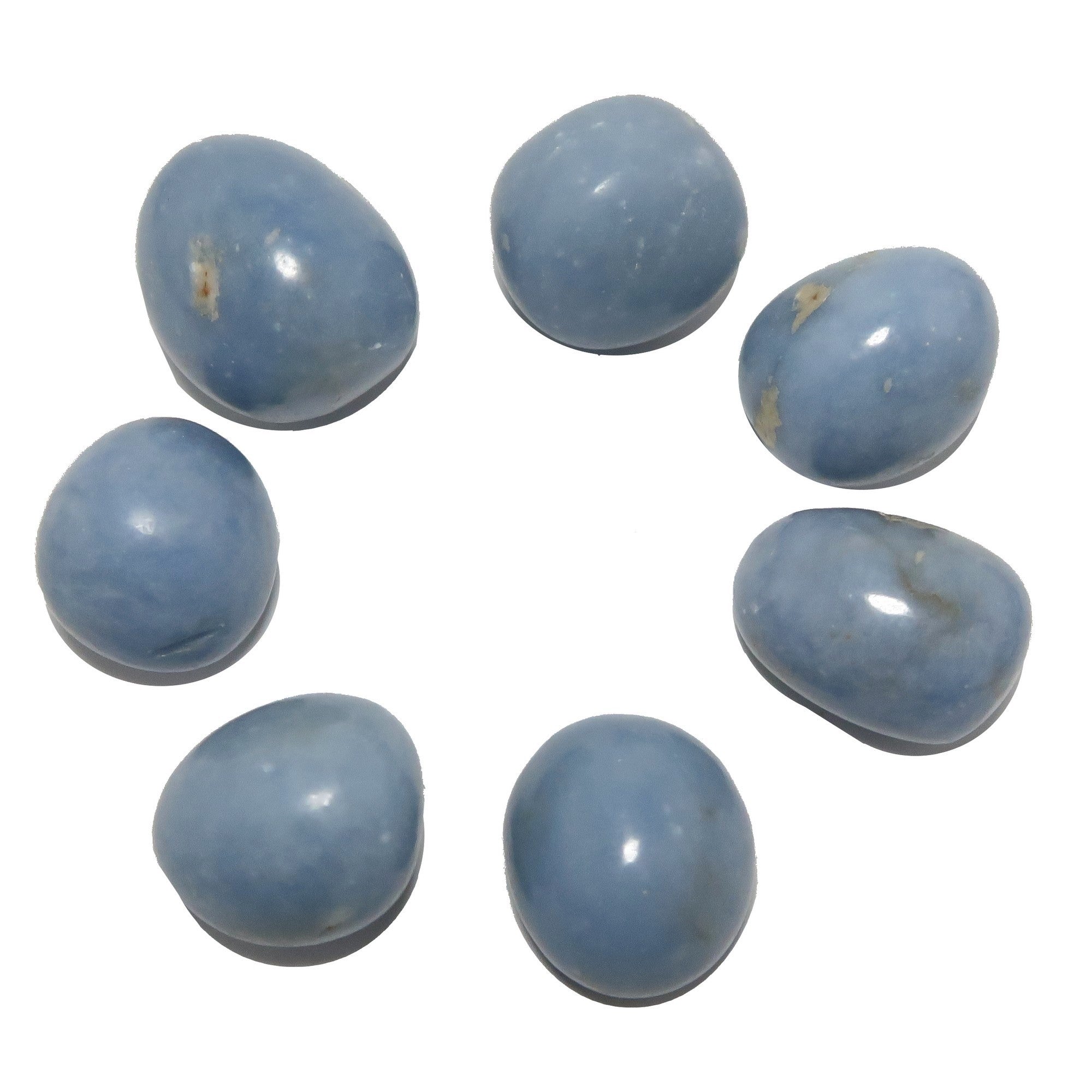 Angelite Tumbled Stone Calm Blue Crystals