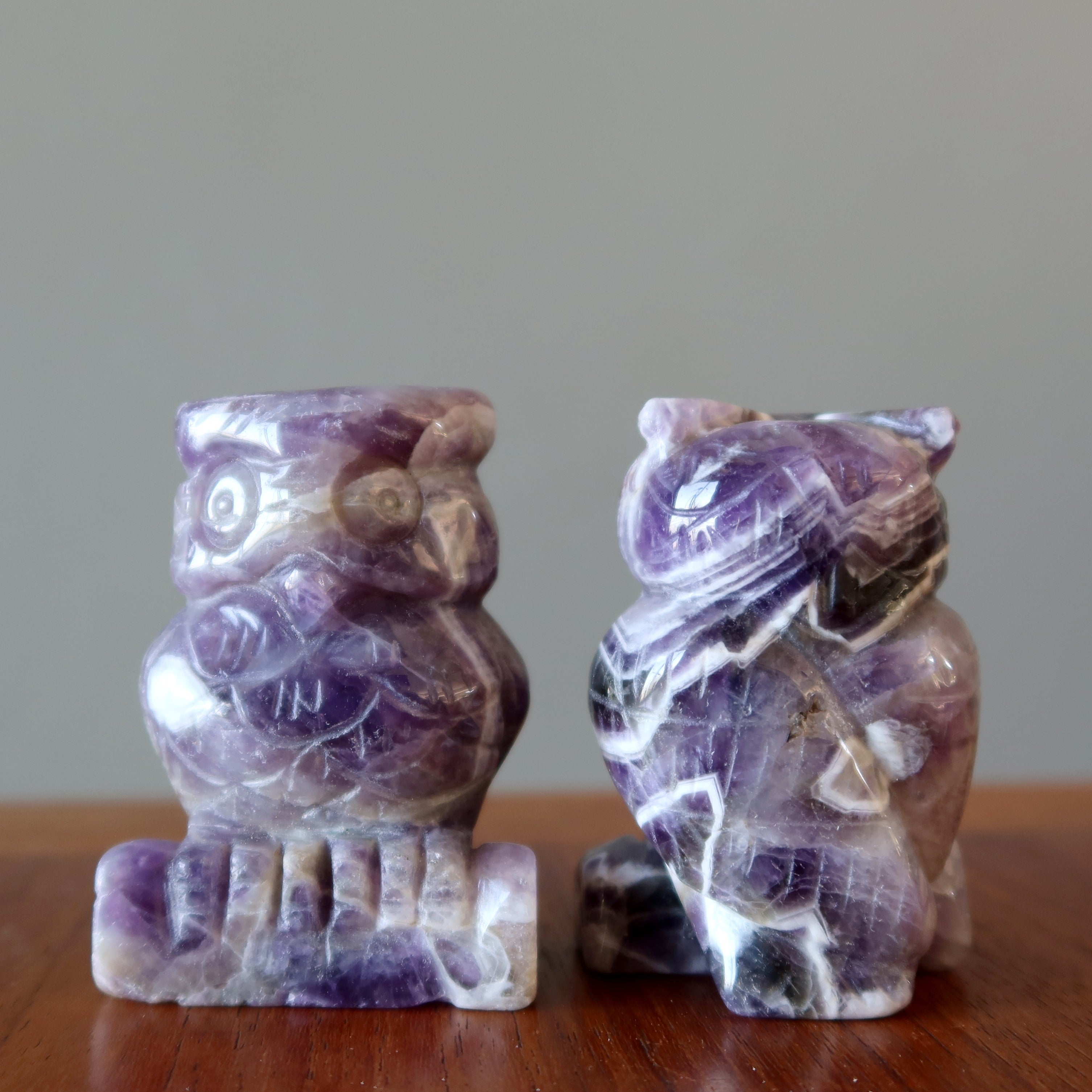 Amethyst Owl Purple Crystal Messenger Bird