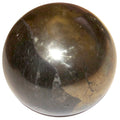 Sphère Apache Gold brillante et chaude en pyrite, boule de cristal