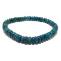 Apatite Bracelet Brilliant Blue Rondelle Beads