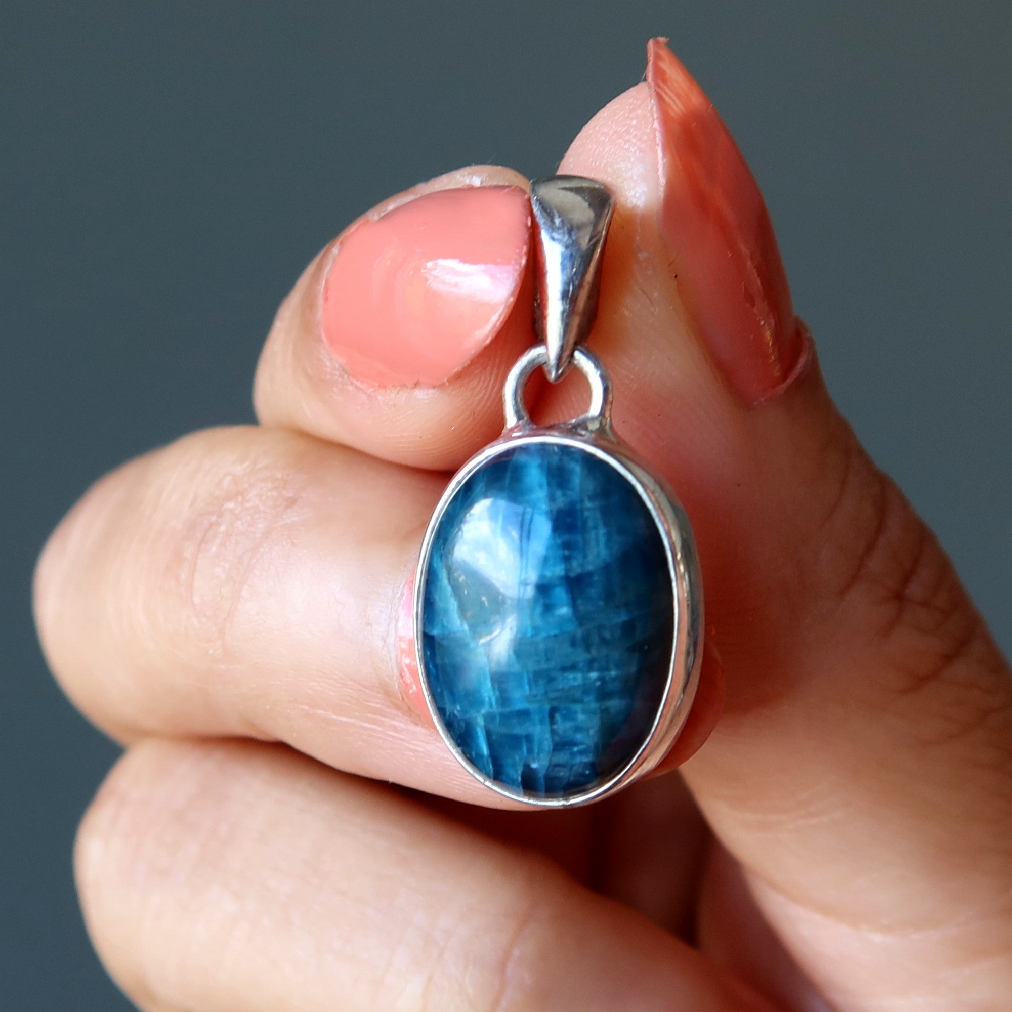 Apatite Pendant My Blue Inspiration Gem Sterling Silver