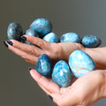 Apatit-Handstein-Bündel Blaues Himmel-Mandala-Set mit 9 Stück