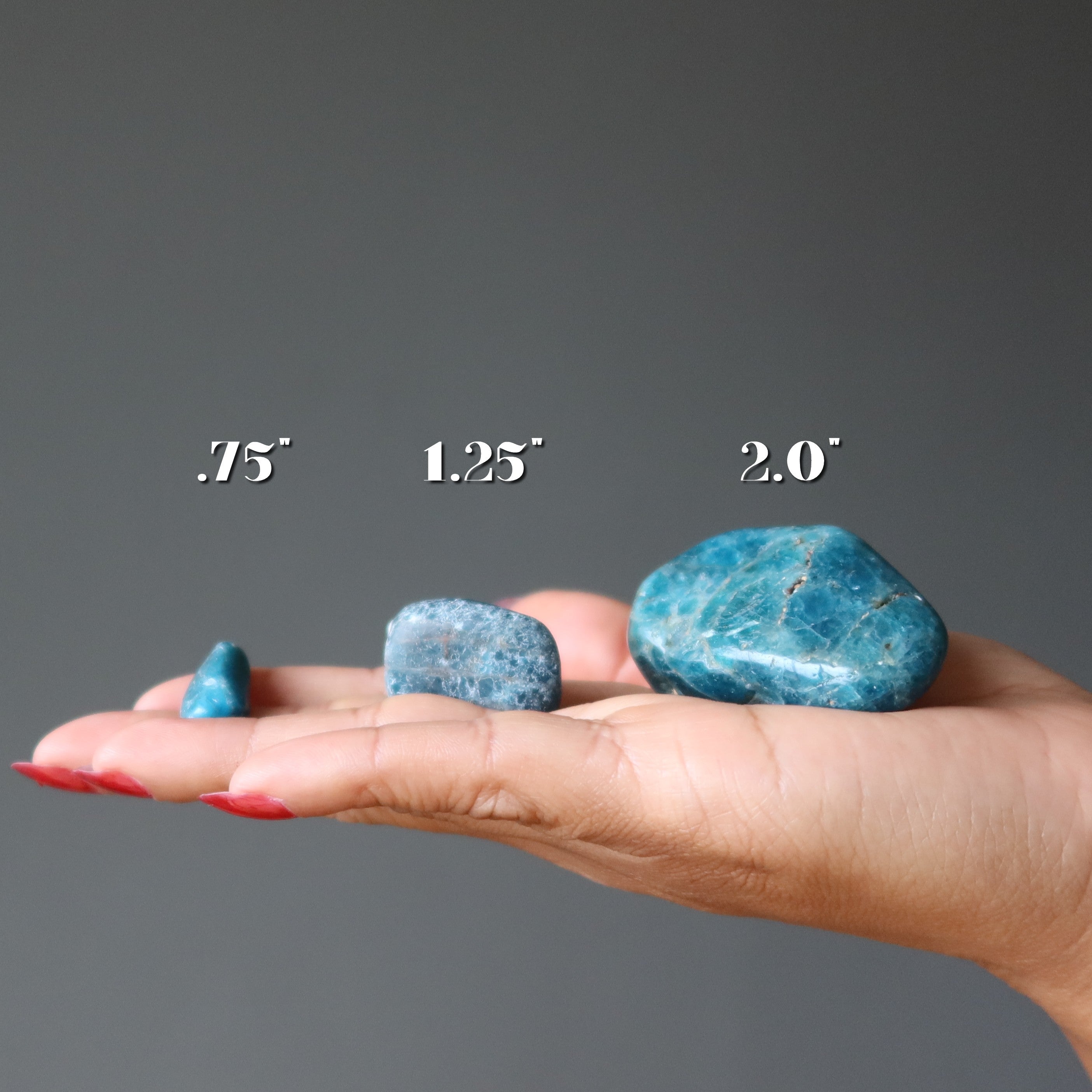 Apatite Tumbled Stone Blue Burst Crystal