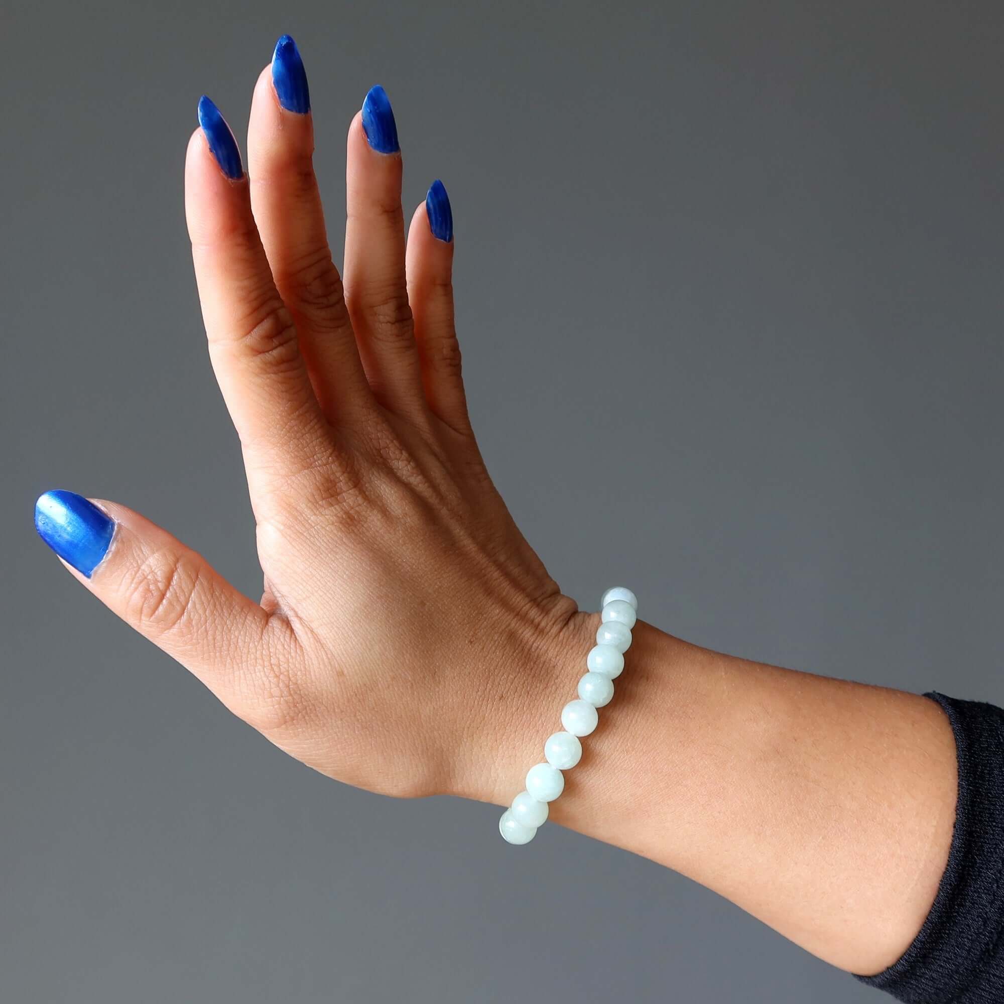 Aquamarine Bracelet Natural Blue-Green Gemstones of Serenity