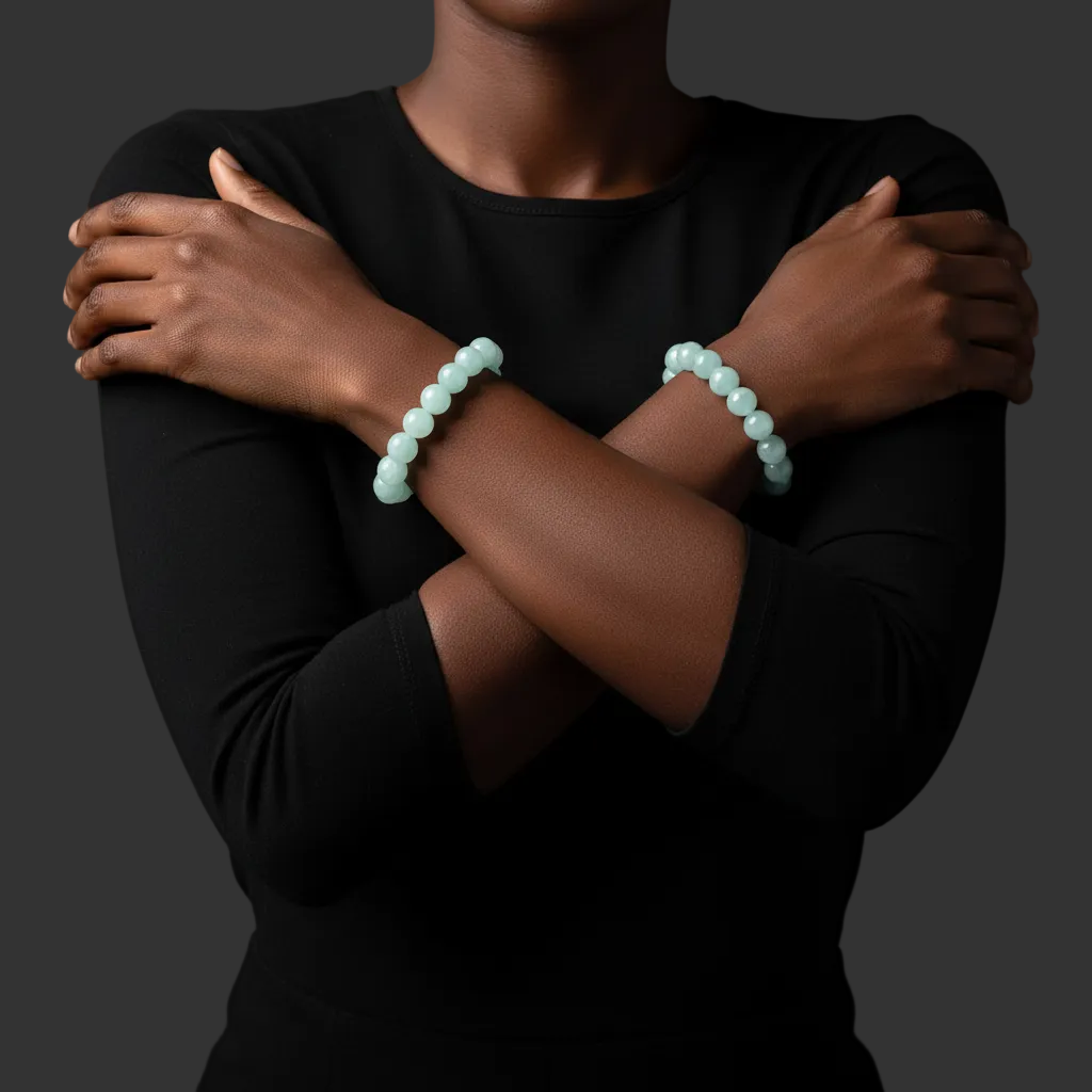 Bracelet Aigue-marine Perles de Pierres Précieuses de Béatitude Précieuse