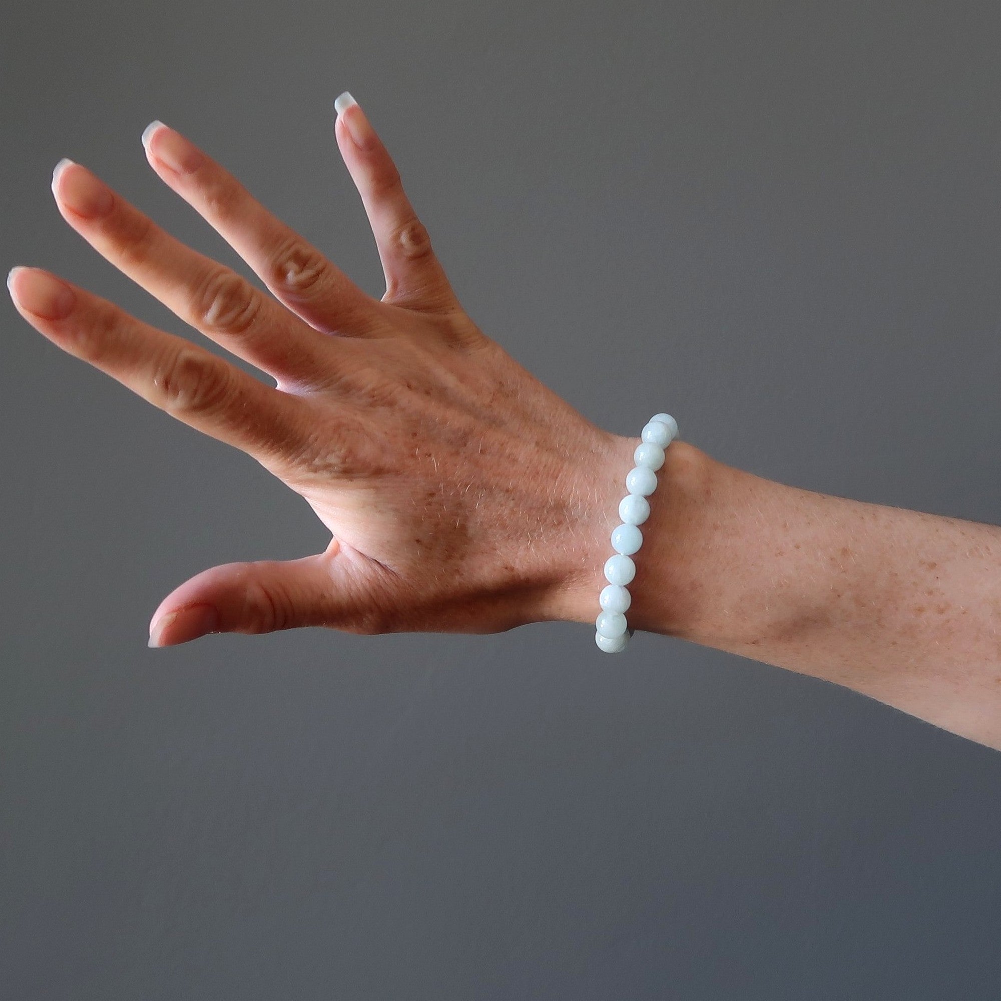 Bracelet Aigue-marine Perles de Pierres Précieuses de Béatitude Précieuse