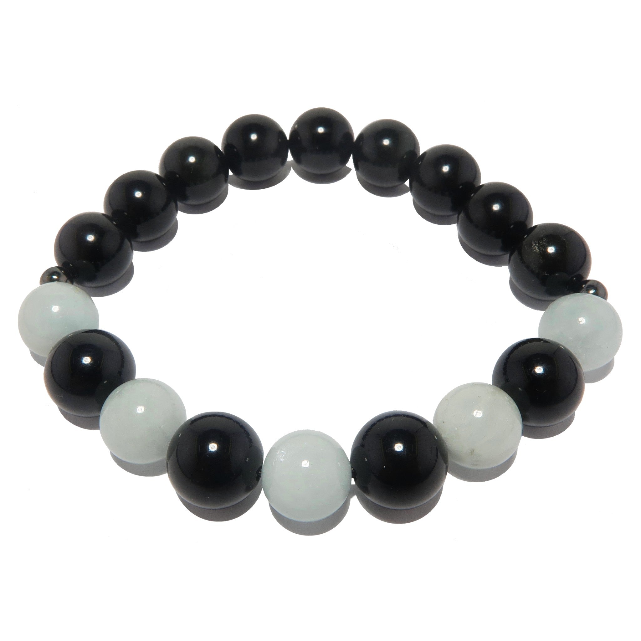 Regenbogen-Obsidian-Armband Aquamarin Tag Nacht