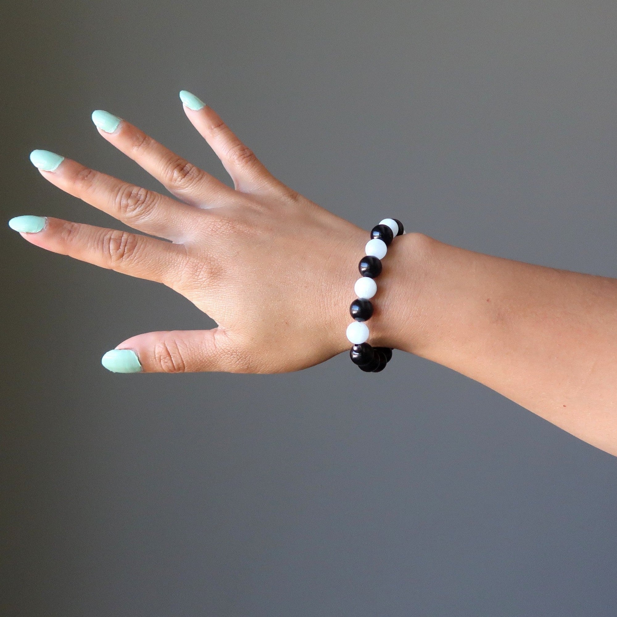 Regenbogen-Obsidian-Armband Aquamarin Tag Nacht