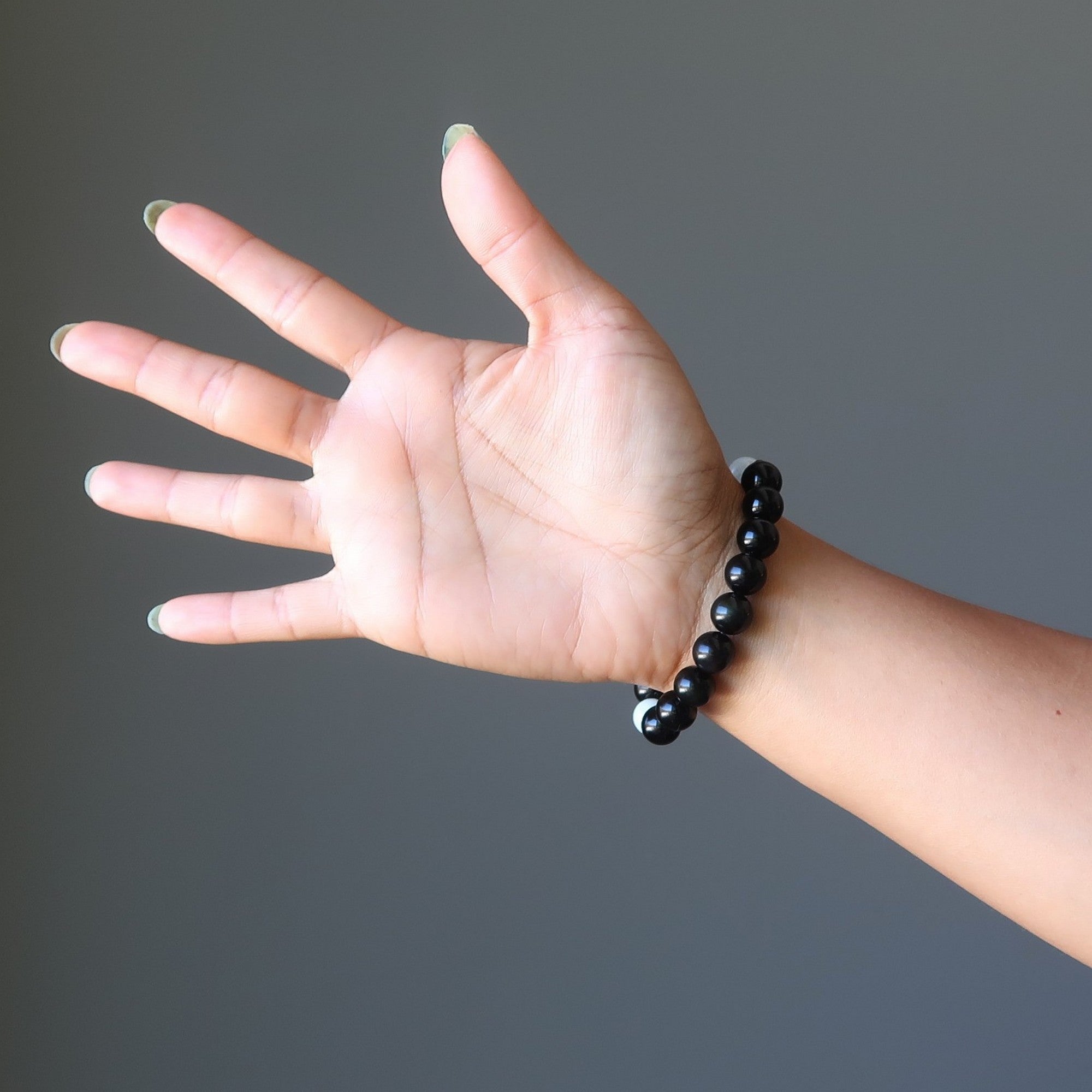 Regenbogen-Obsidian-Armband Aquamarin Tag Nacht
