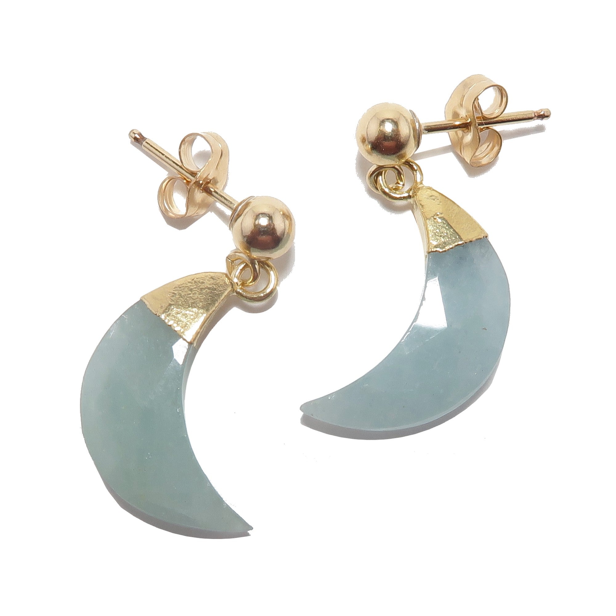 Aquamarine Earrings Blue Moon Magic 24-Karat Gold