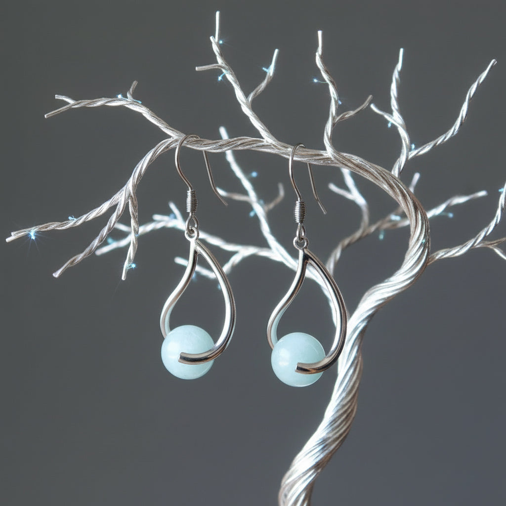 Aquamarine Earrings Fairytale Blue Gemstone
