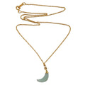 Aquamarine Necklace Blue Moon Gem 24-Karat Gold