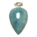 Aquamarine Pendant Drop of Dew Sterling Silver
