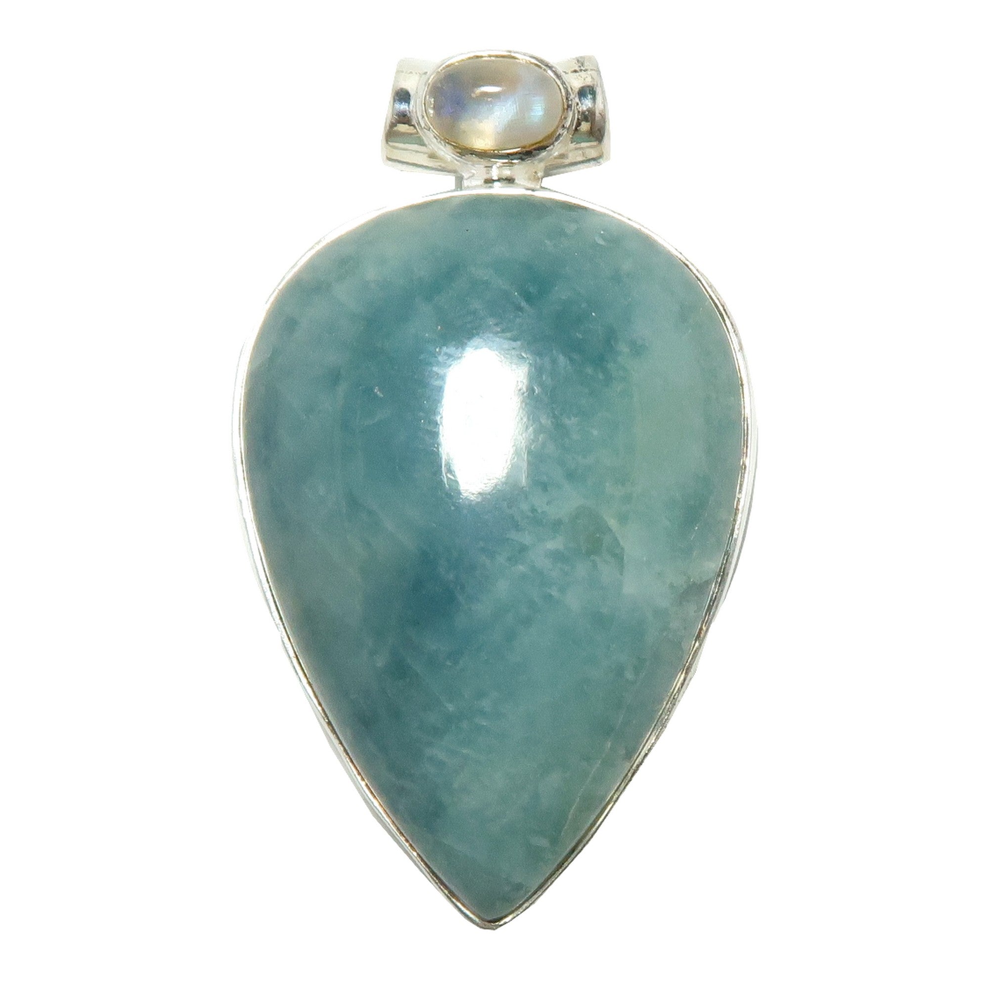 Aquamarine Pendant Drop of Dew Sterling Silver