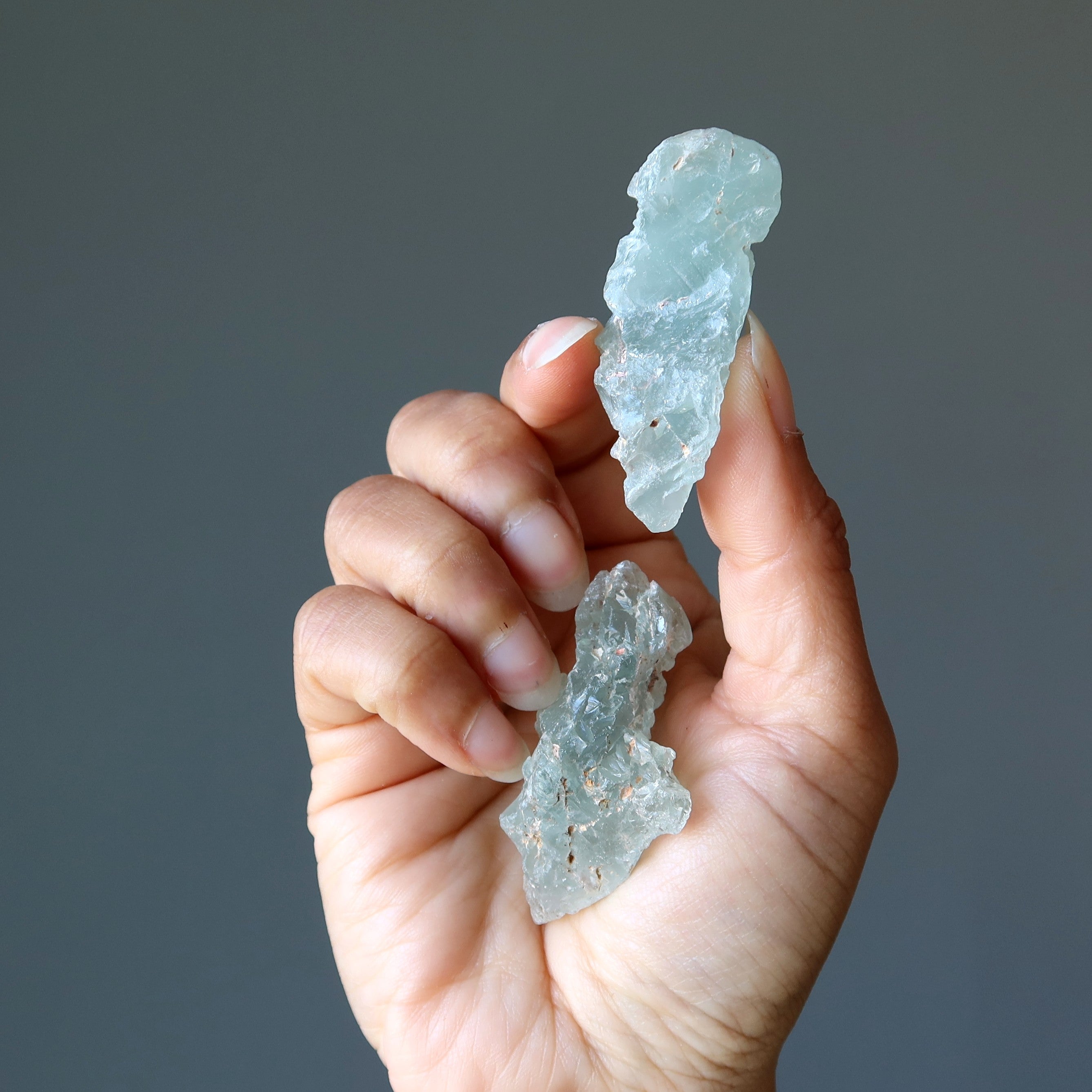 Aquamarine Raw Crystal Bundle Soul Cleansing Set of 9