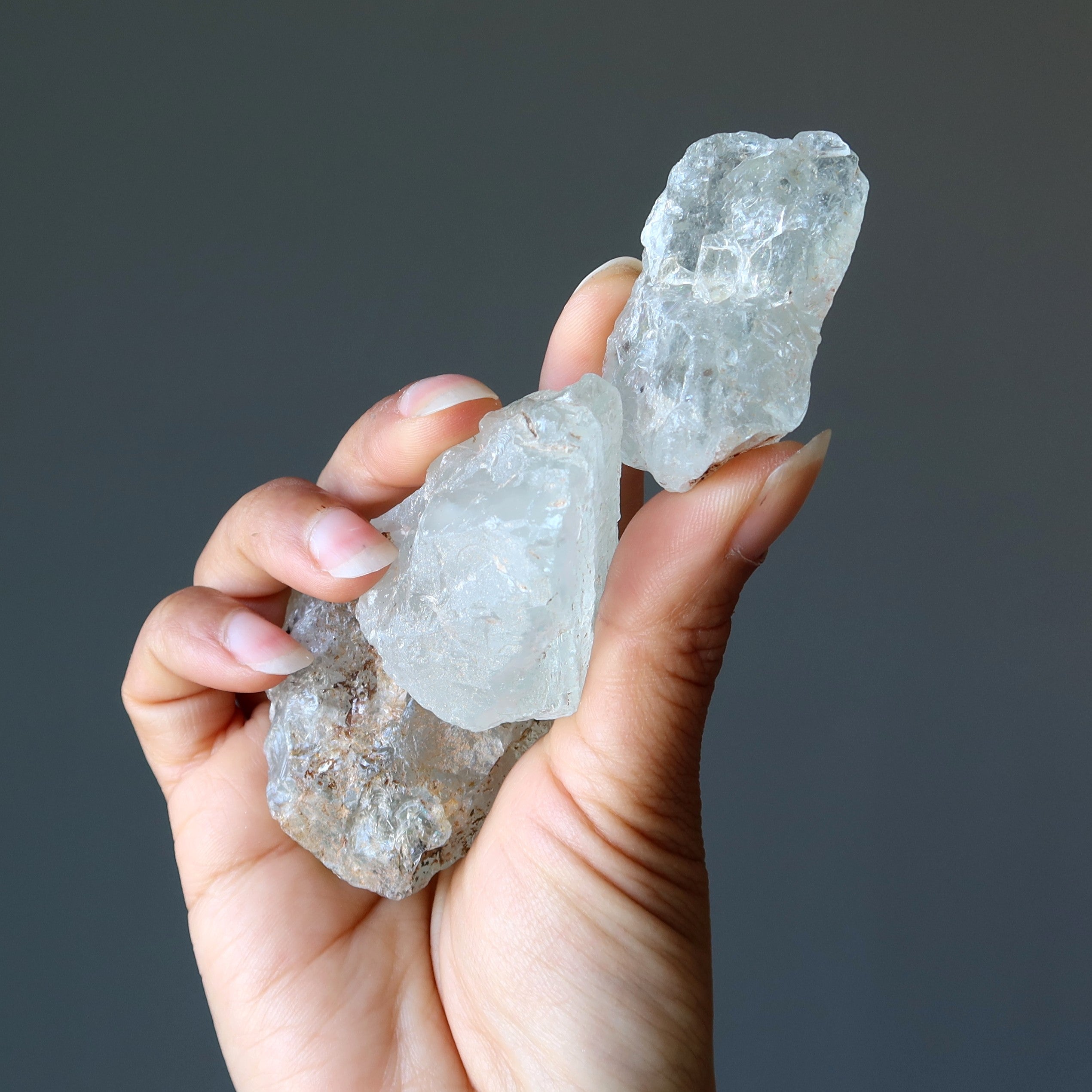 Aquamarine Raw Crystal Bundle Soul Cleansing Set of 9