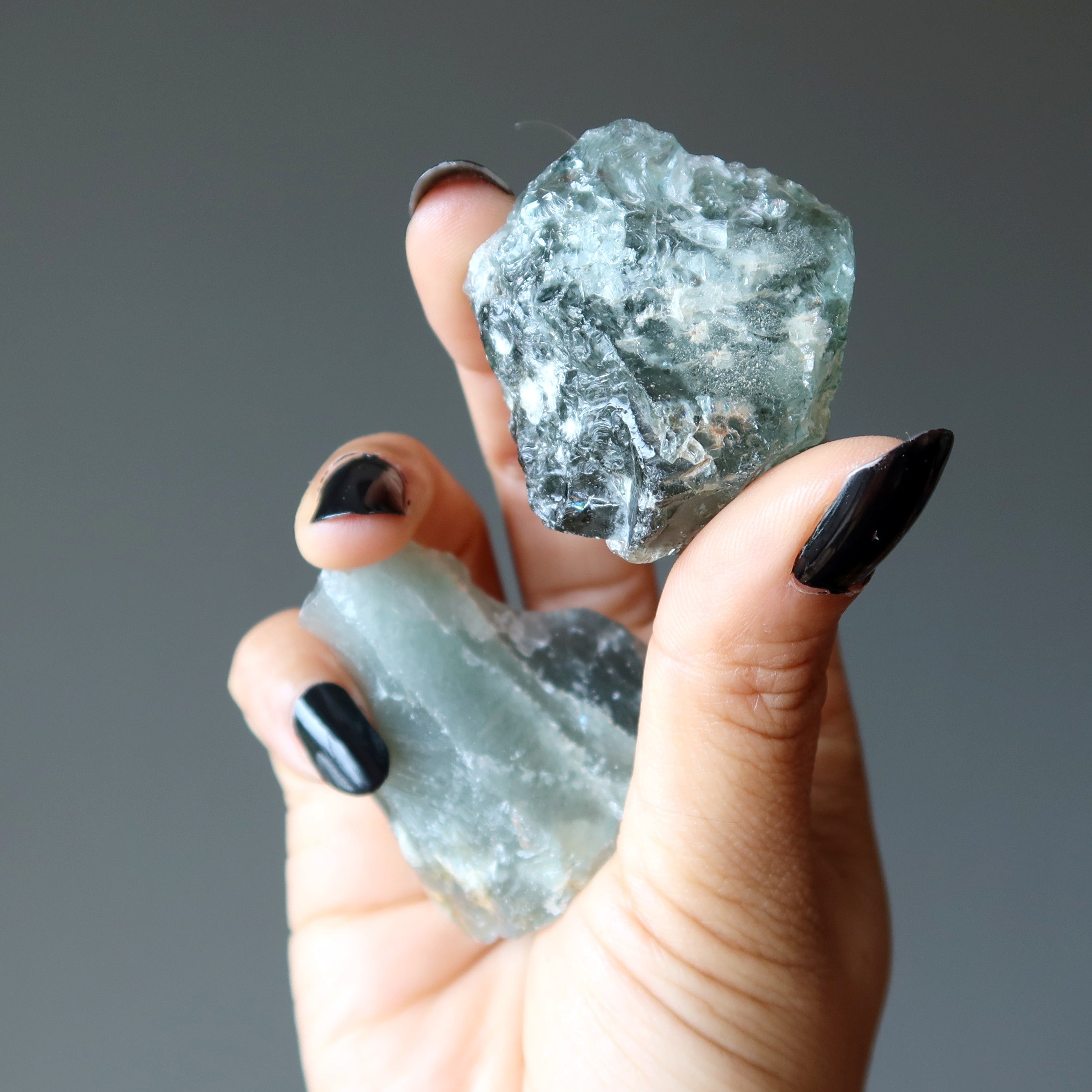 Aquamarine Raw Crystal Bundle Soul Cleansing Set of 9