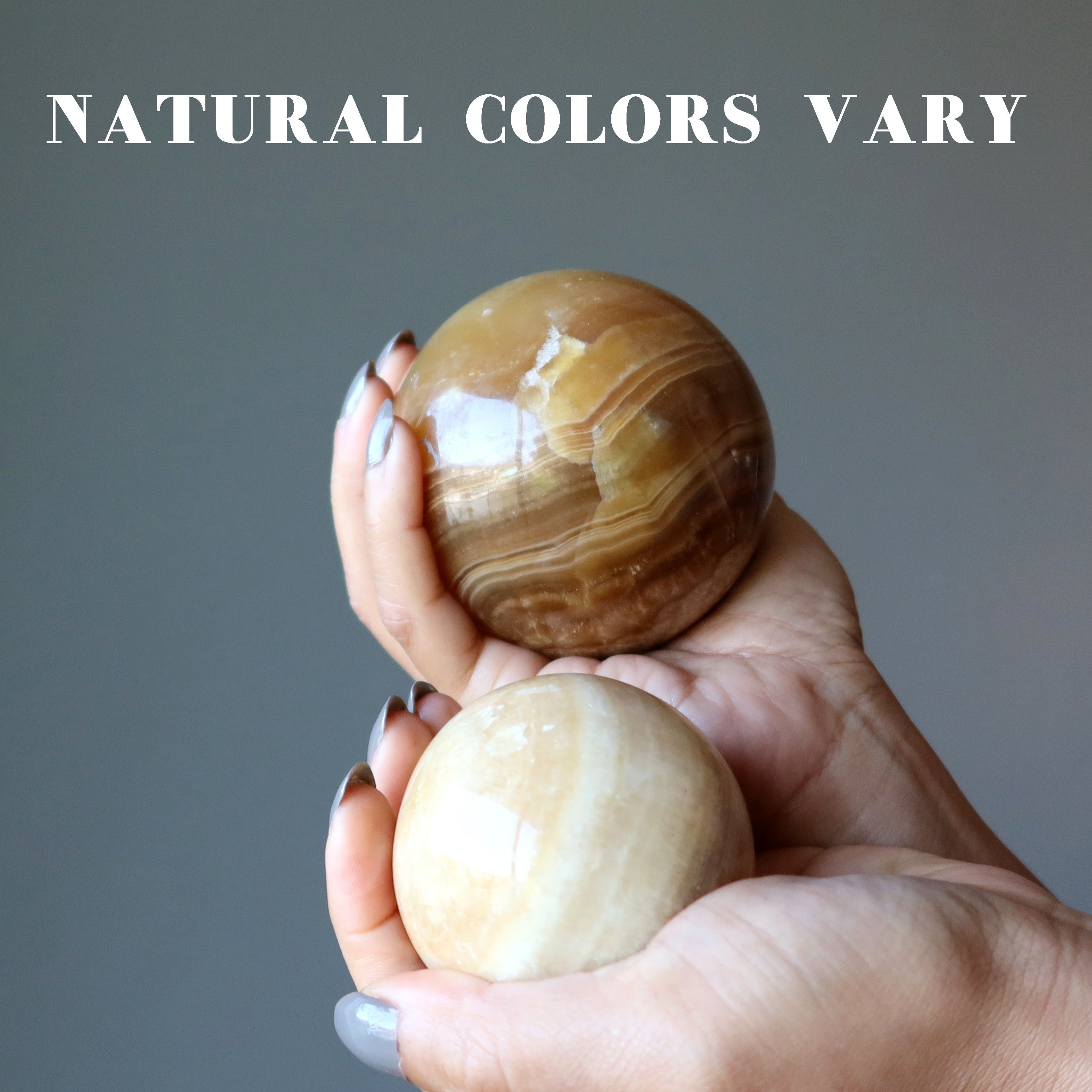 Aragonite Sphere Mocha Motivation Good Vibration Crystal Ball