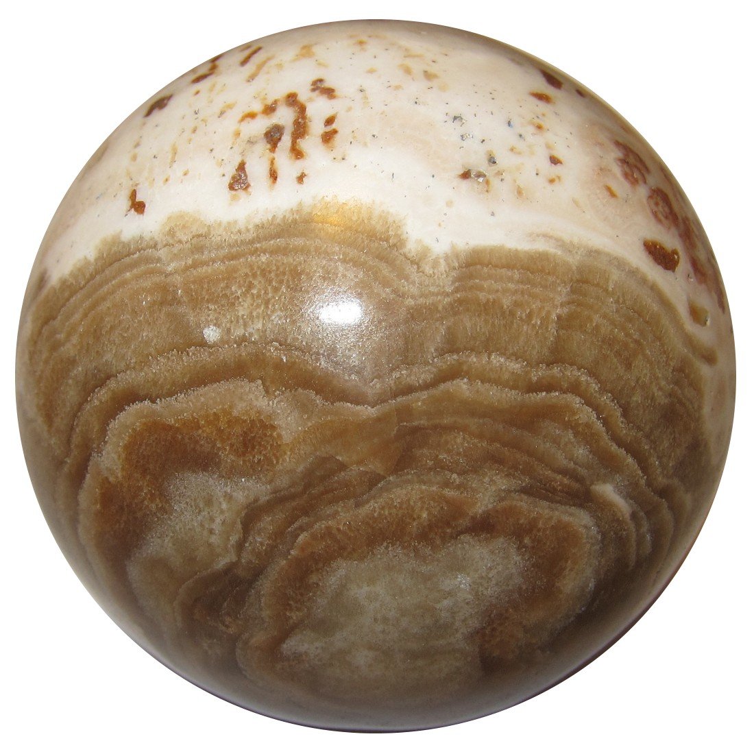 Aragonite Sphere Mocha Motivation Good Vibration Crystal Ball