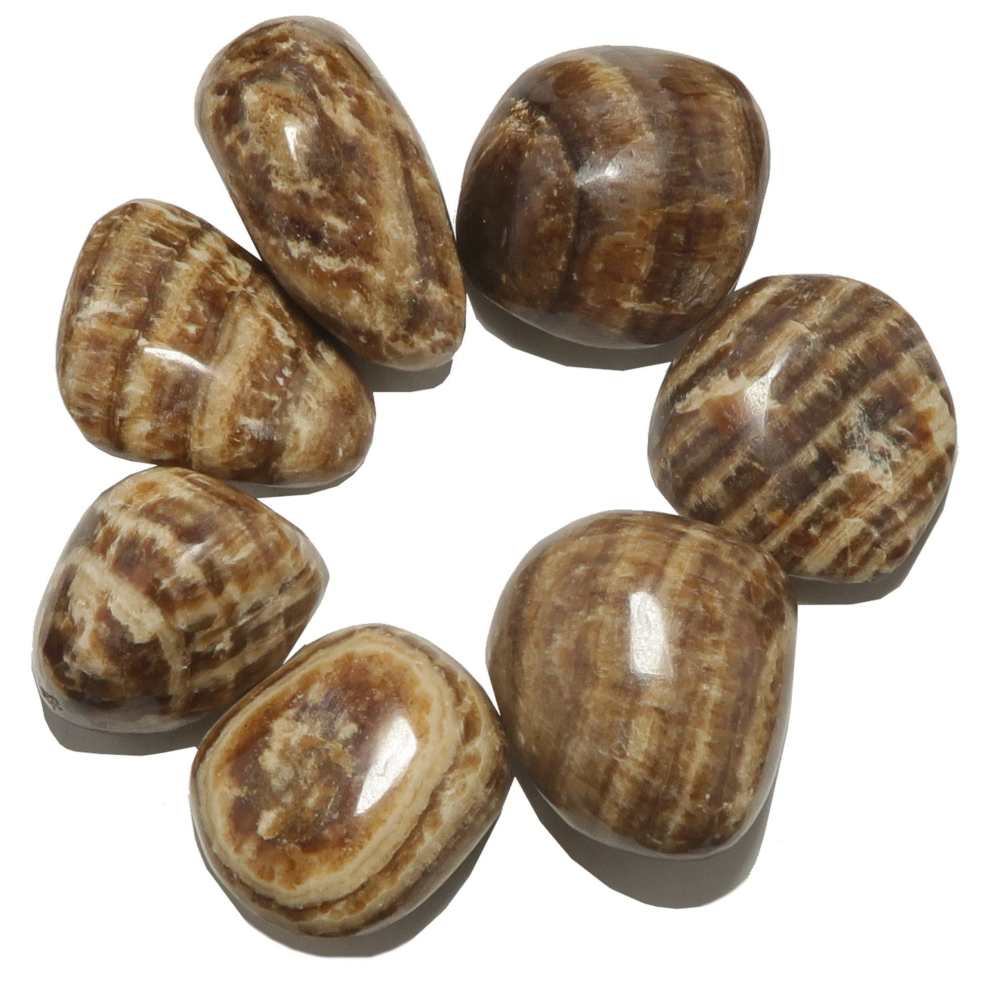Aragonite Tumbled Stone Nutty Brown Grounding Gem