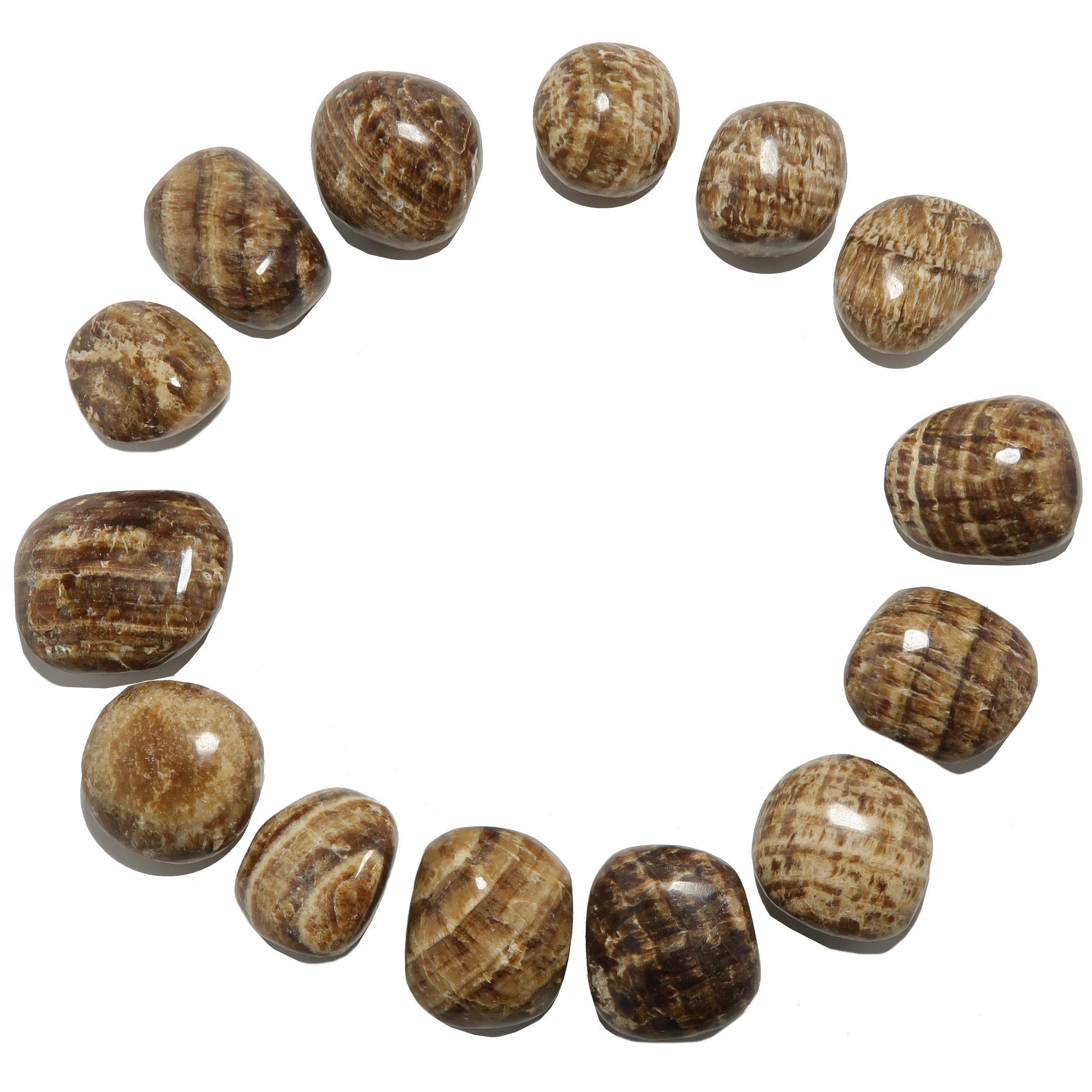 Aragonite Tumbled Stone Nutty Brown Grounding Gem