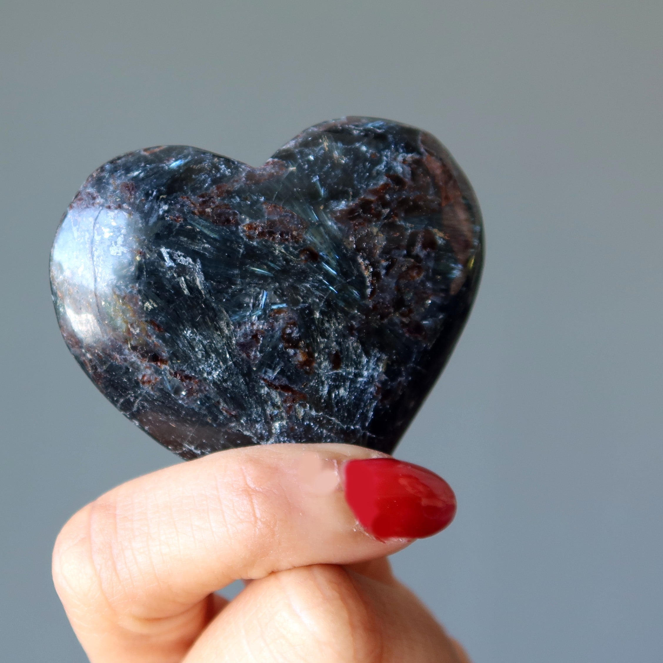 Arfvedsonite Heart Electric Flash Protective Love