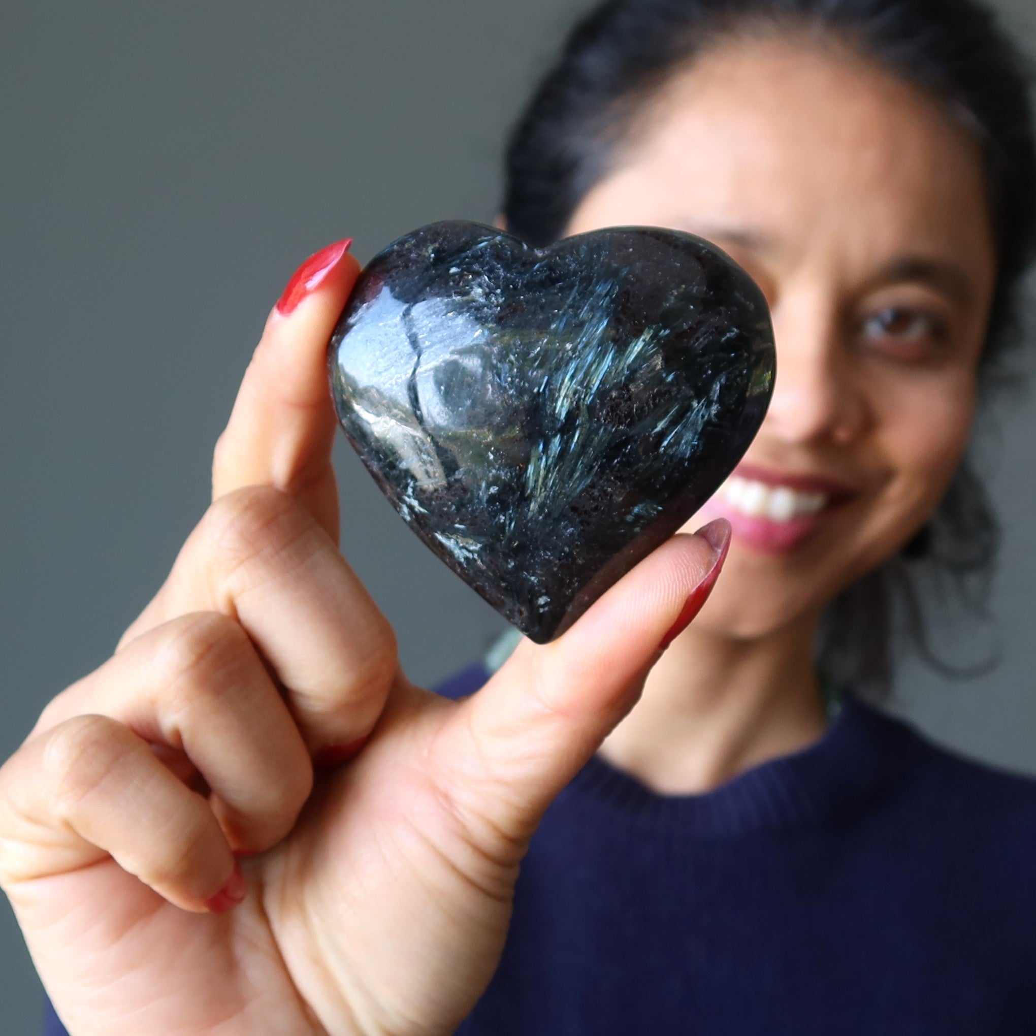 Arfvedsonite Heart Electric Flash Protective Love