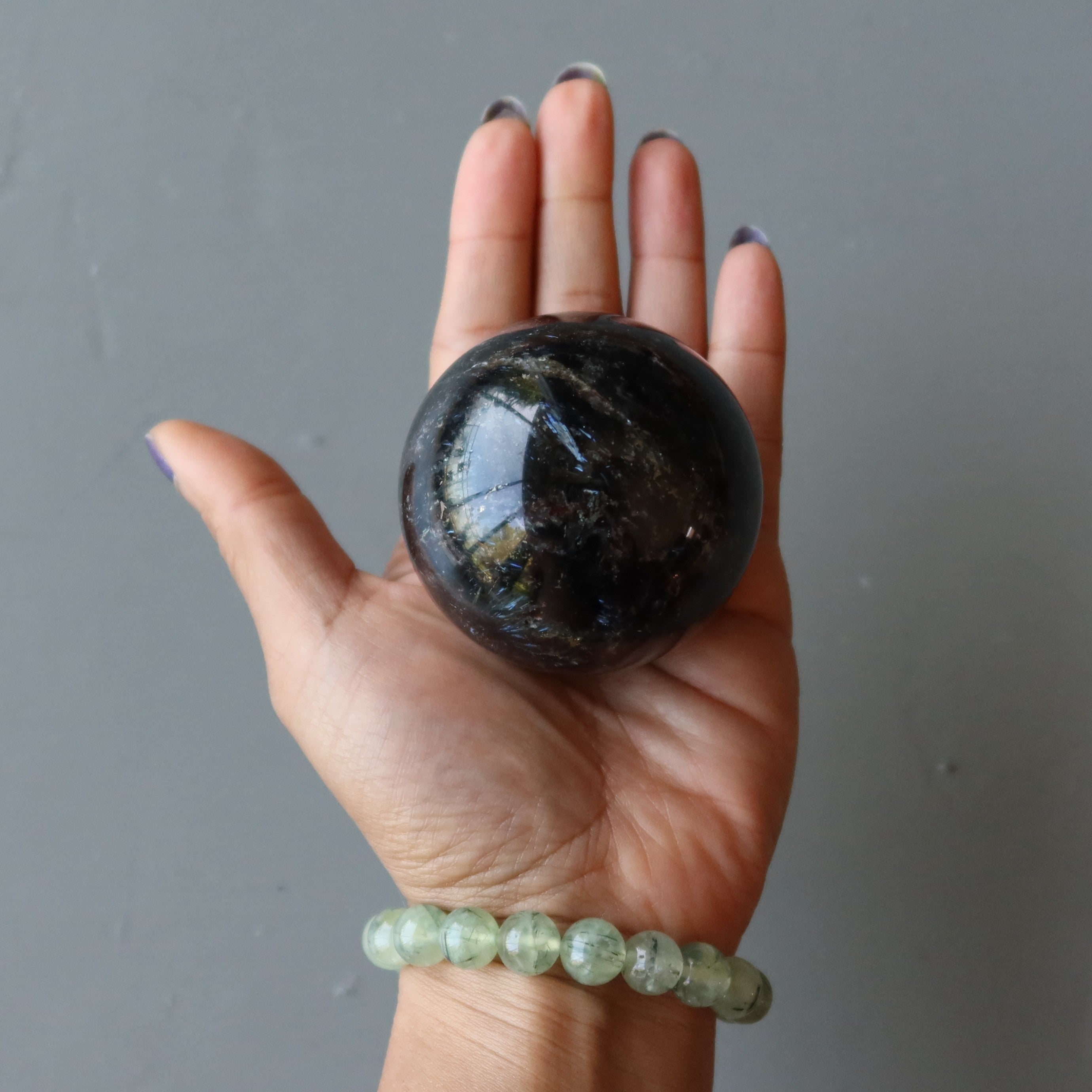 Arfvedsonite Sphere Blue Manifestation Crystal Ball