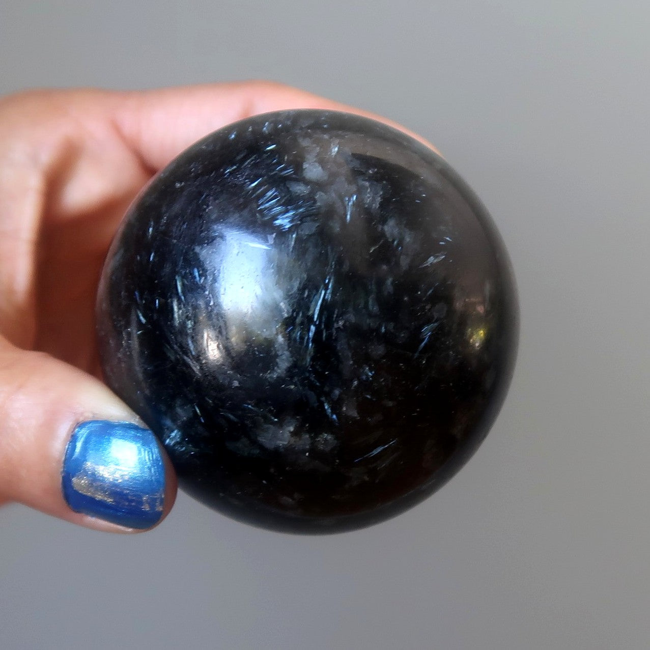 Arfvedsonite Sphere Blue Manifestation Crystal Ball