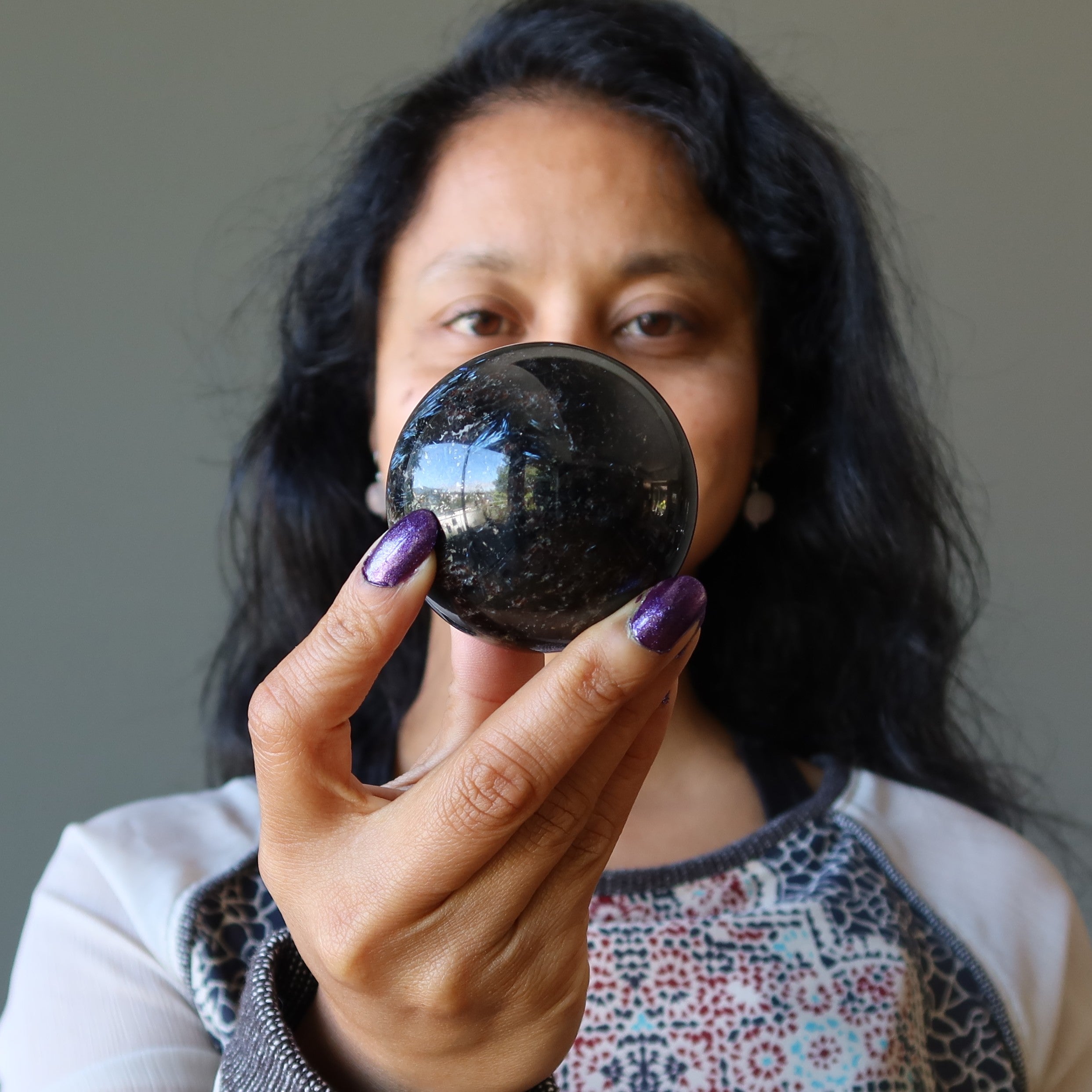 Arfvedsonite Sphere Blue Manifestation Crystal Ball