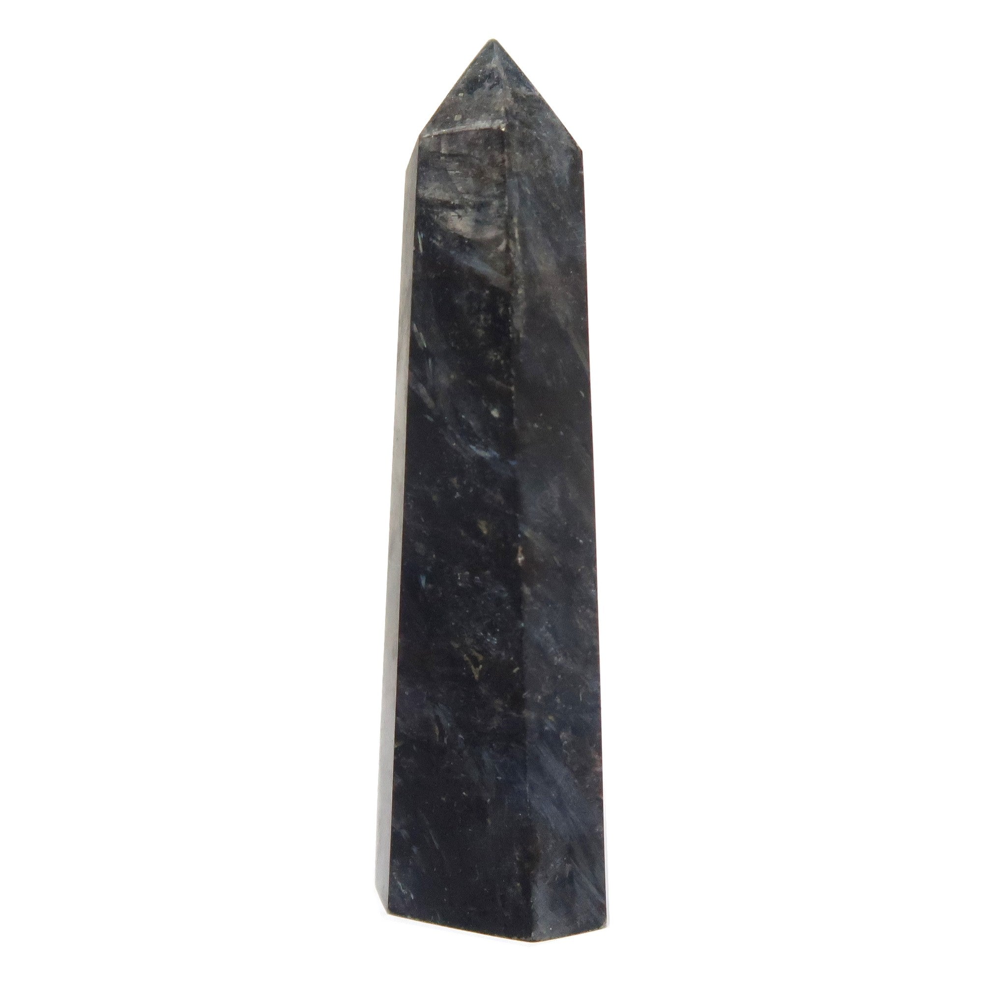 Arfvedsonite Tower Wand Zip Zap Black Blue Point