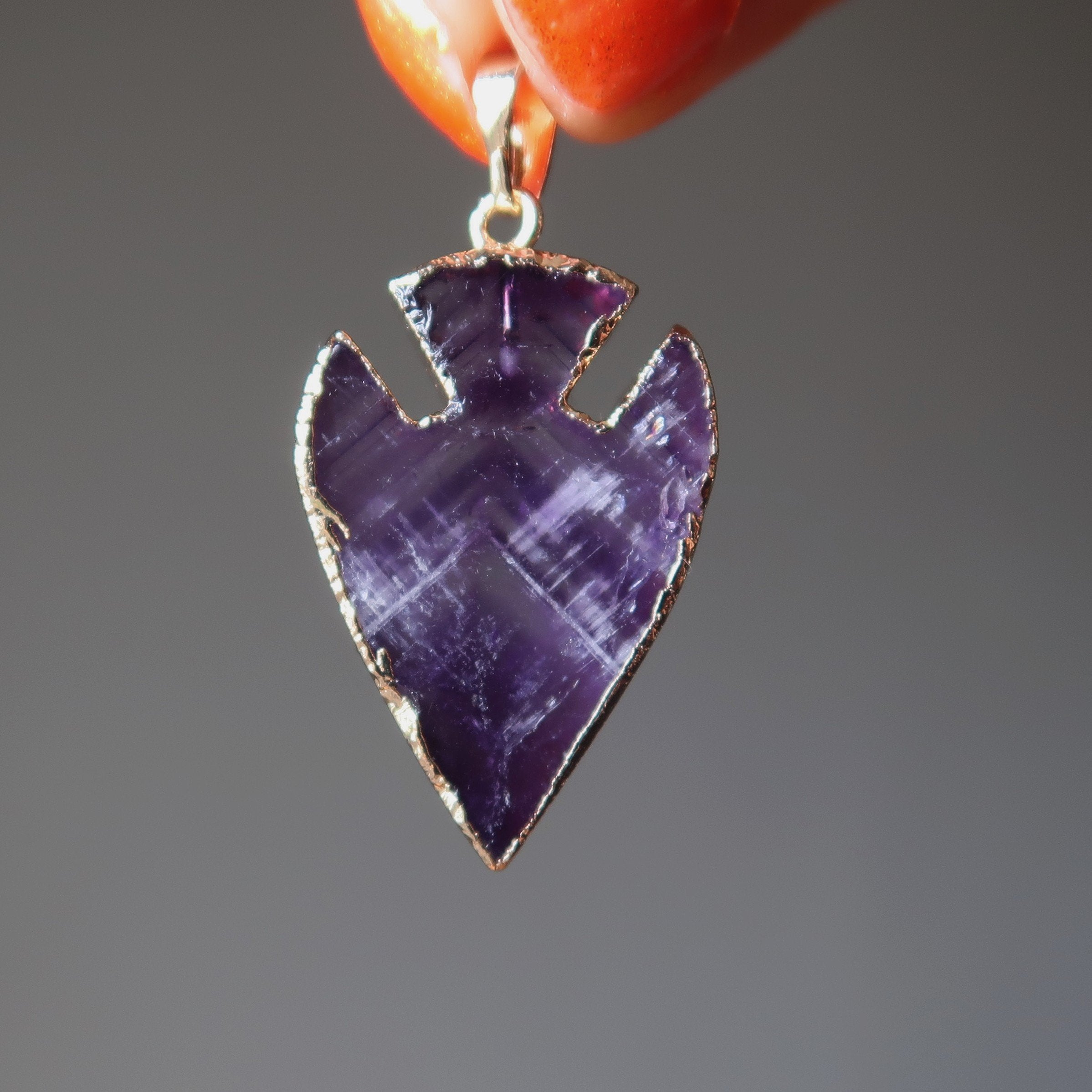 Amethyst-Anhänger Schlüssel zum Spirituellen Königreich Pfeilspitzen-Edelstein