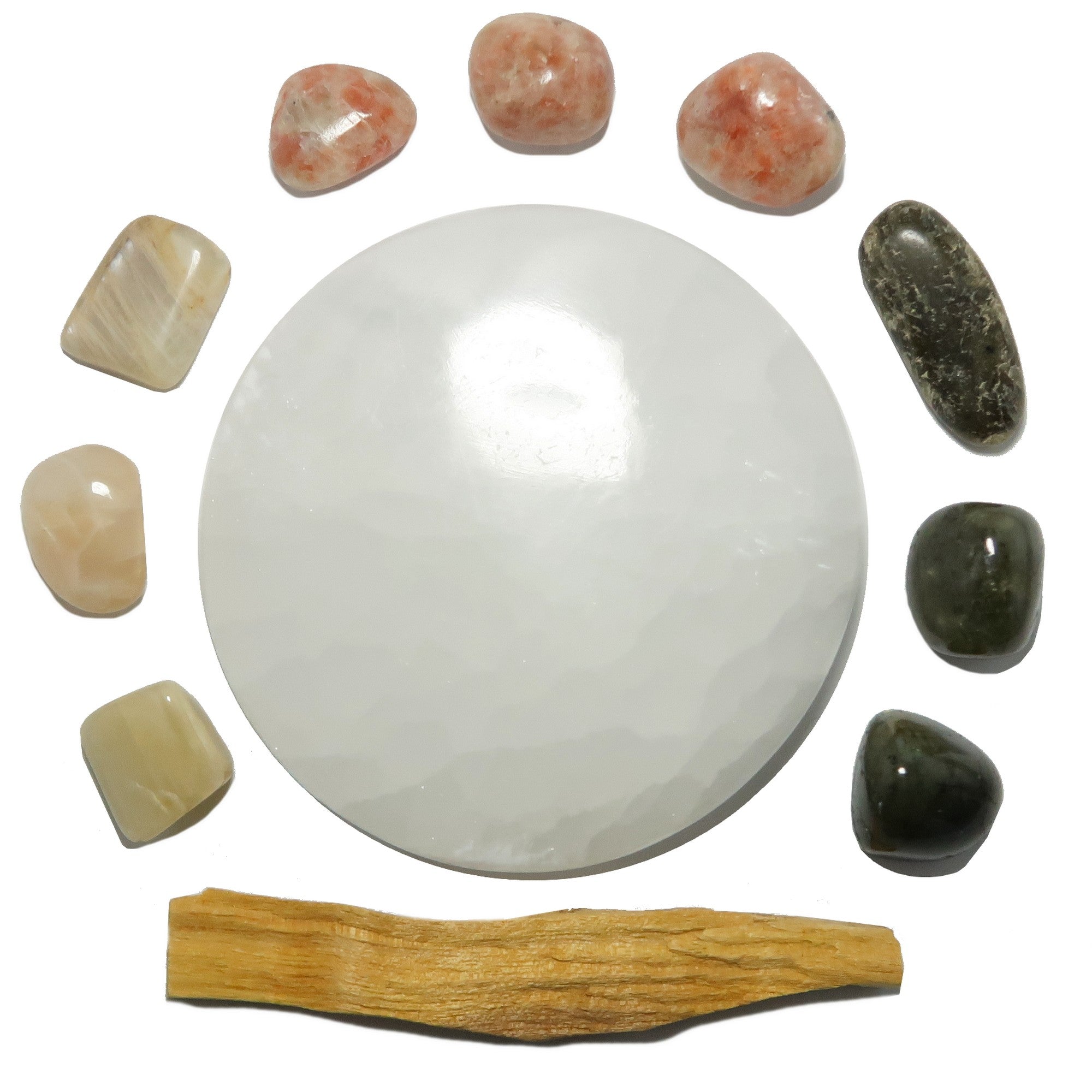 Astrology Set Sun-Moon Crystals and Selenite Charger