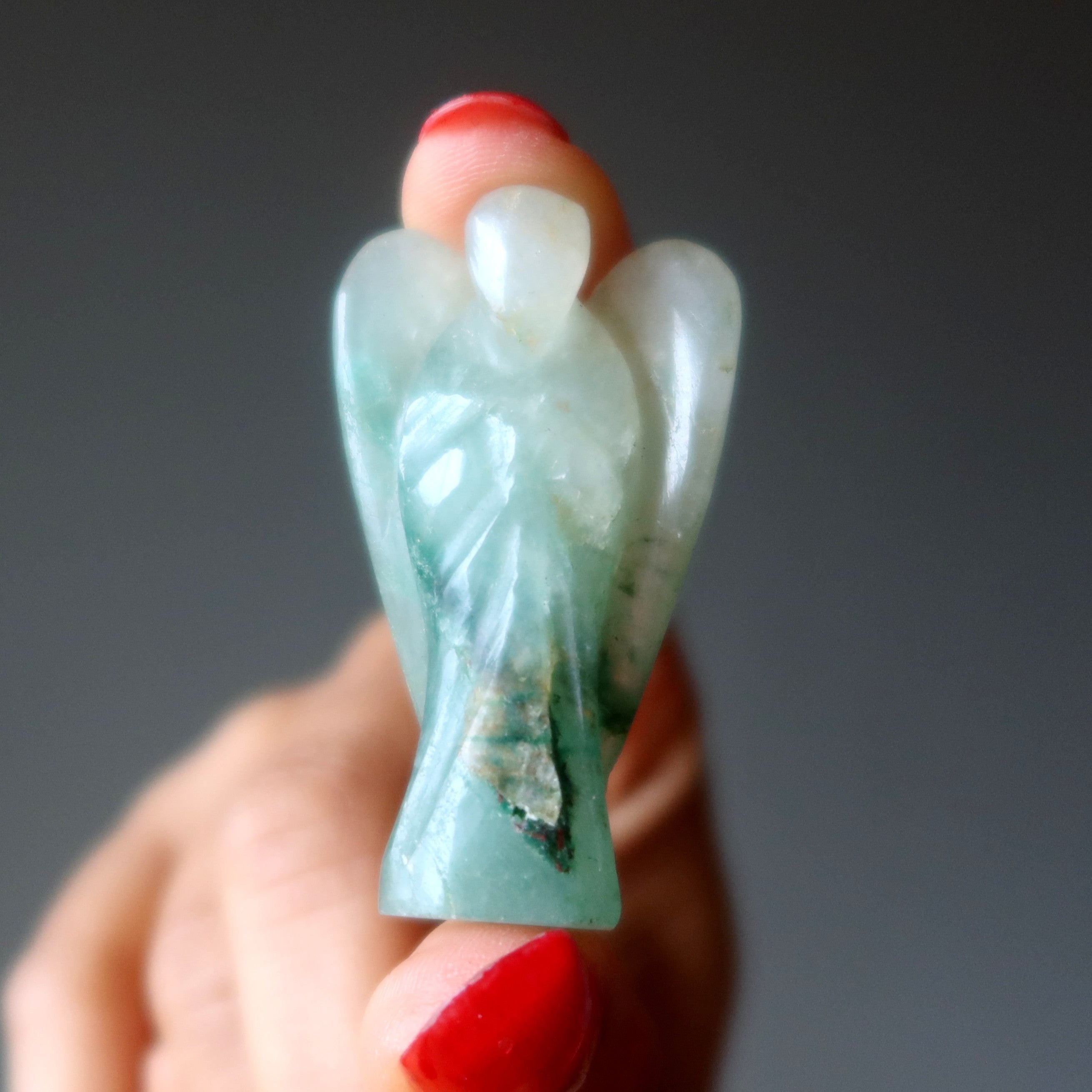 Green Aventurine Angel of Abundance Crystal Figurine
