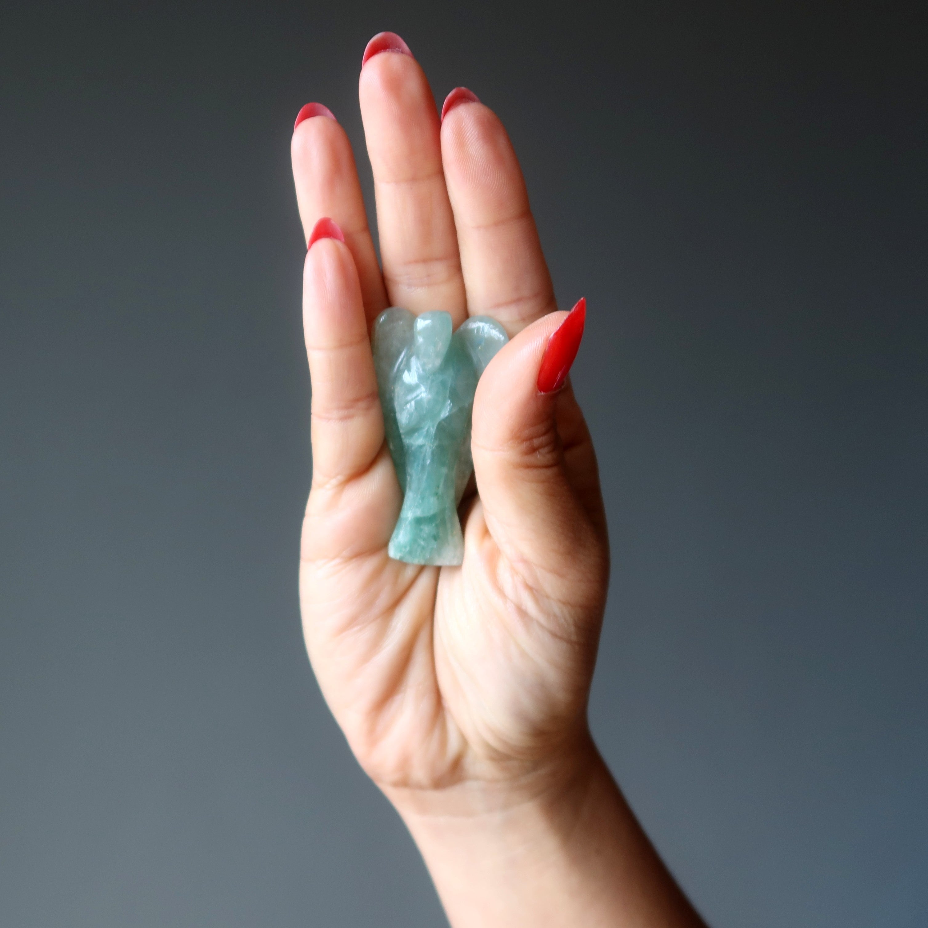 Green Aventurine Angel of Abundance Crystal Figurine