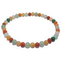 Bracelet de cheville en aventurine, ambiance plage, pierres précieuses orange et vertes