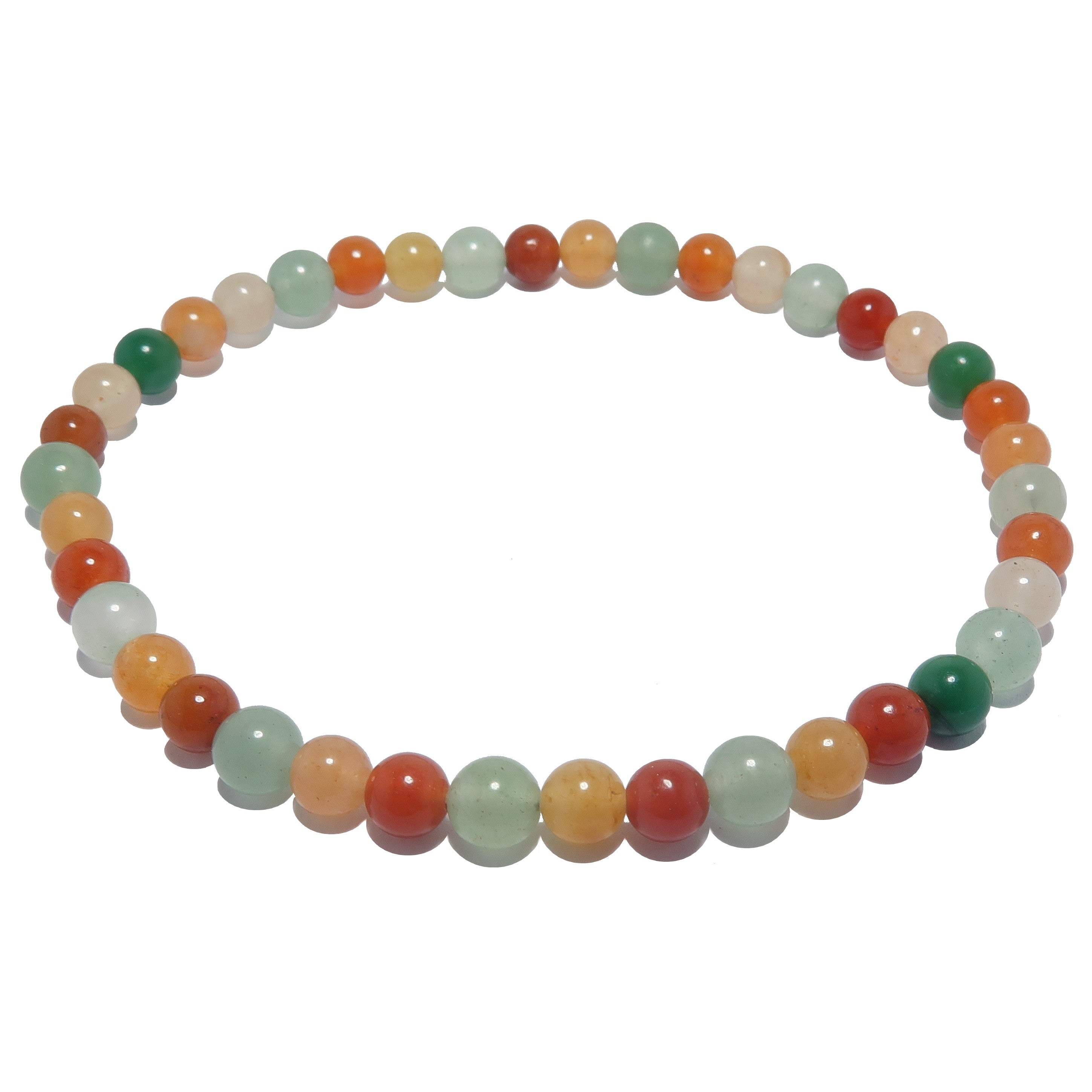 Bracelet de cheville en aventurine, ambiance plage, pierres précieuses orange et vertes