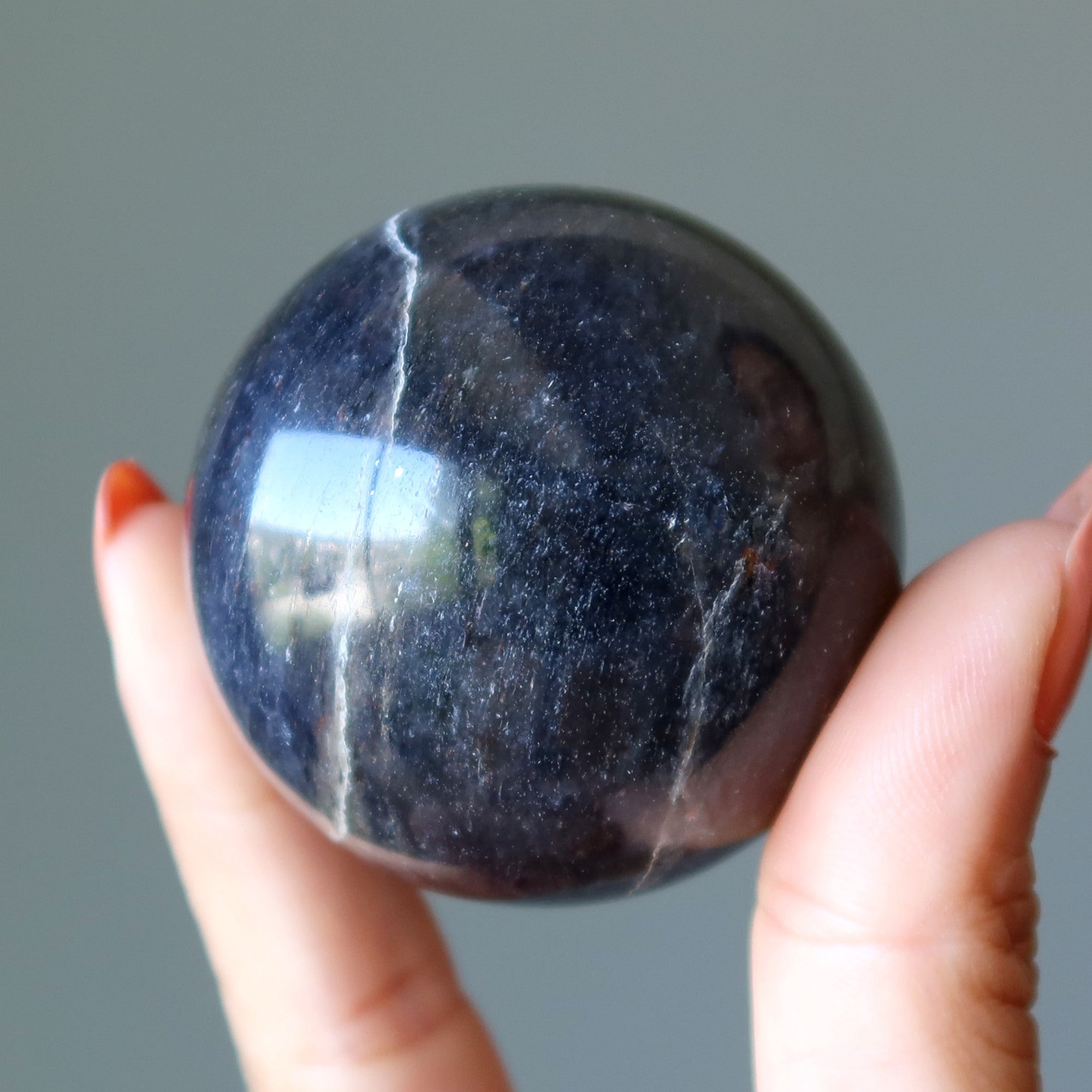 Sphère en Aventurine Bleu Nuit – Boule de Cristal Méridien