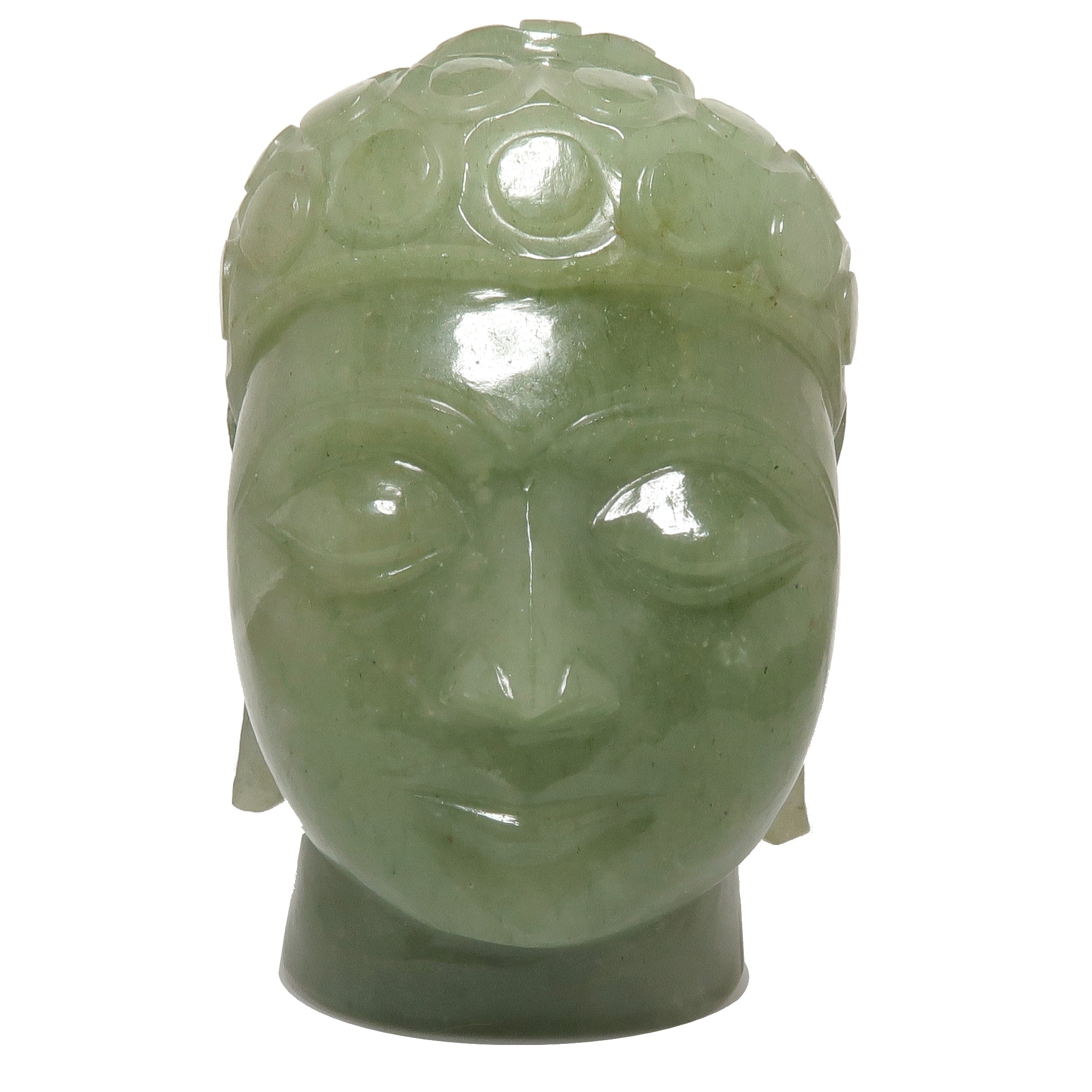 Grüne Aventurin Buddha Kopf Zen Meditationskristall