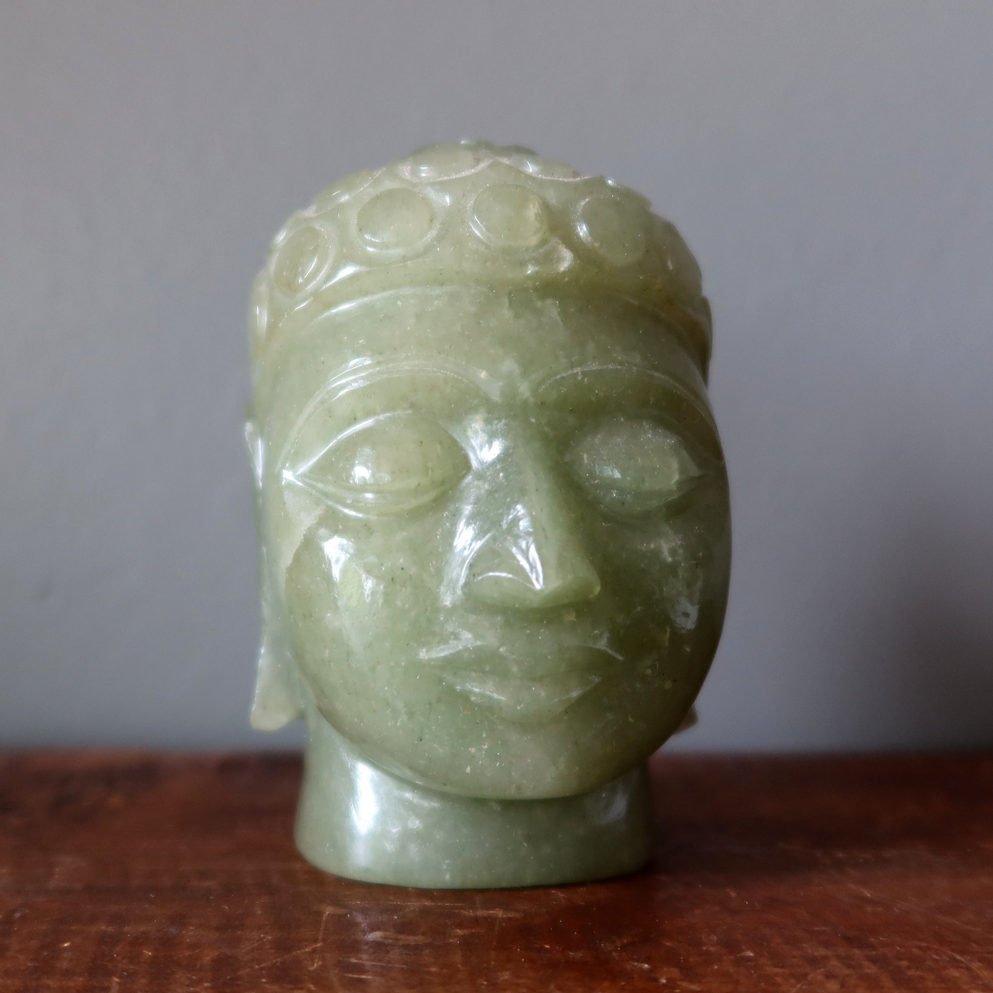 Grüne Aventurin Buddha Kopf Zen Meditationskristall