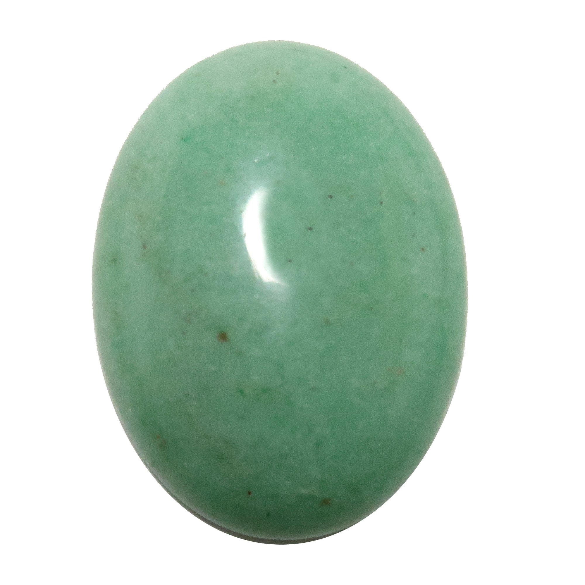 Grille de cristal d'abondance ovale en aventurine verte