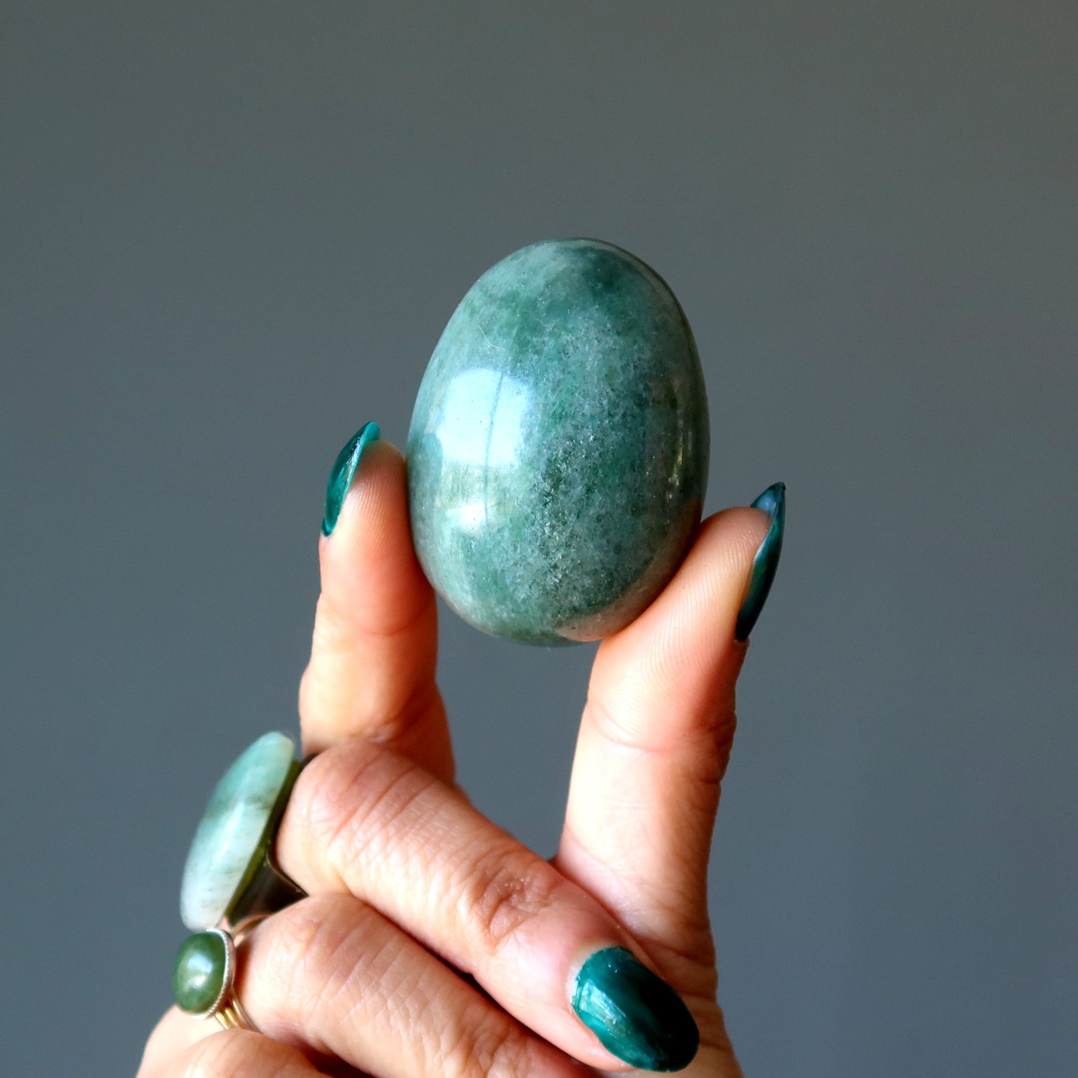 Green Aventurine Egg Money-Positive Abundance Nest