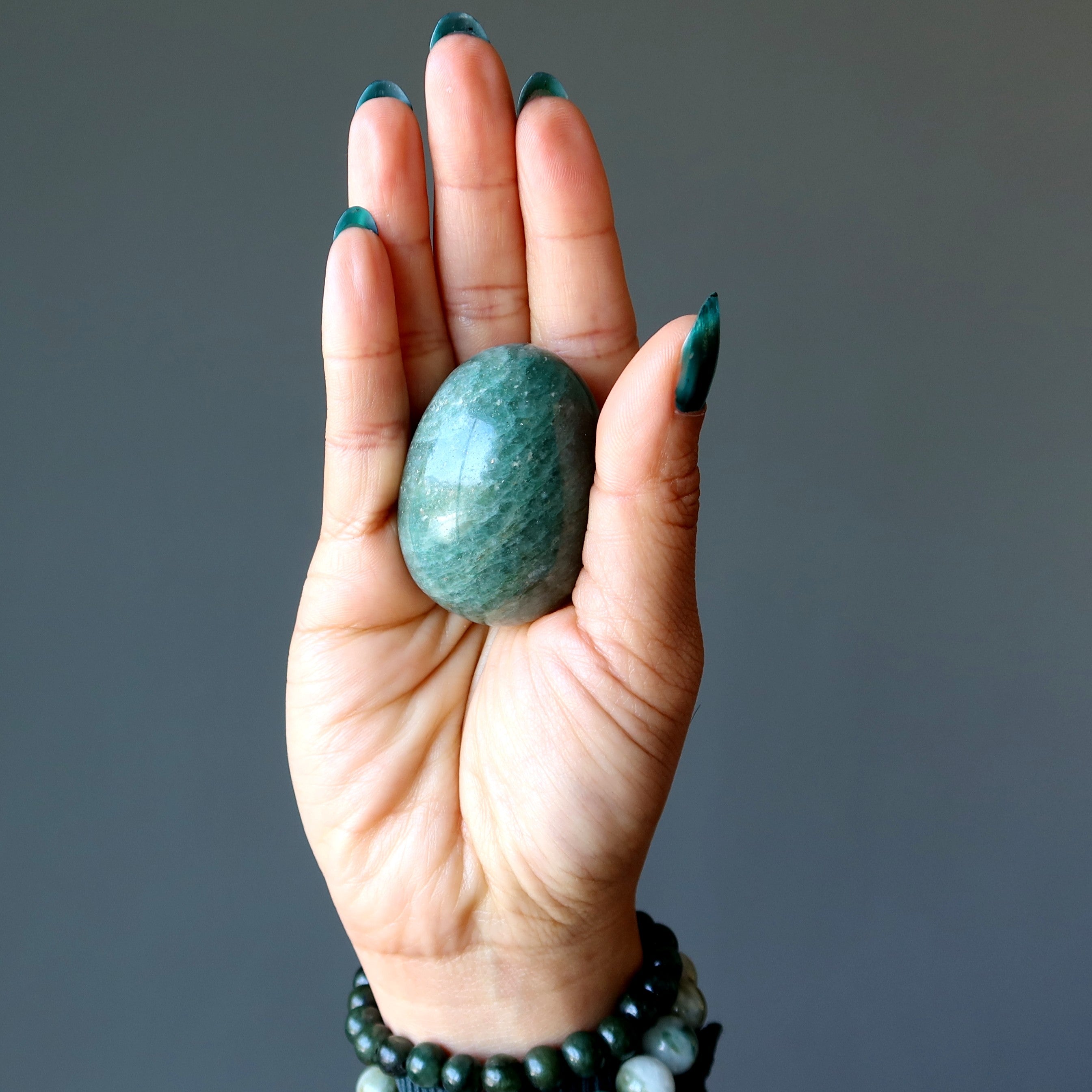 Green Aventurine Egg Money-Positive Abundance Nest