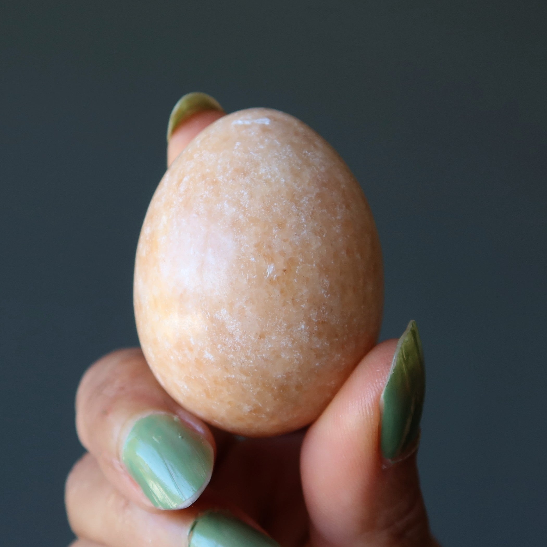 Red Aventurine Egg Orange Sunburst of Abundance Crystal