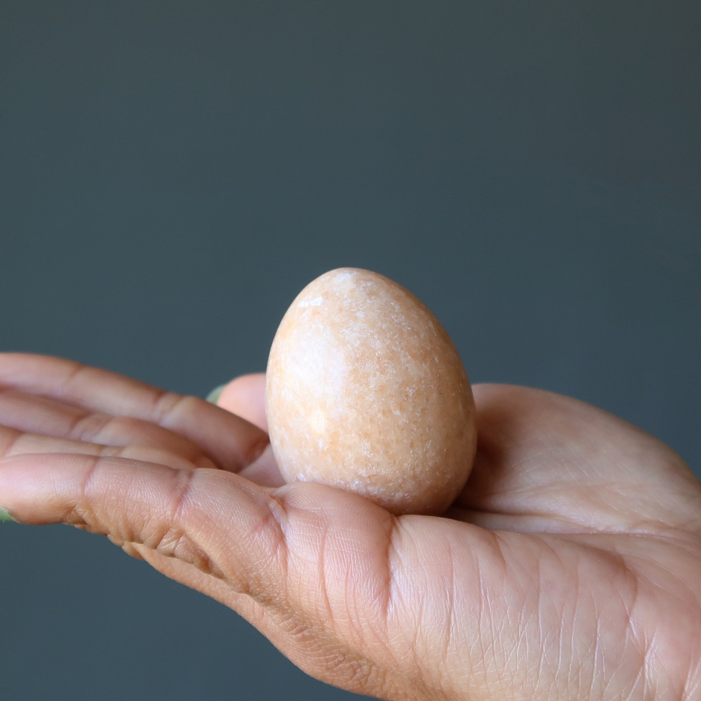 Red Aventurine Egg Orange Sunburst of Abundance Crystal