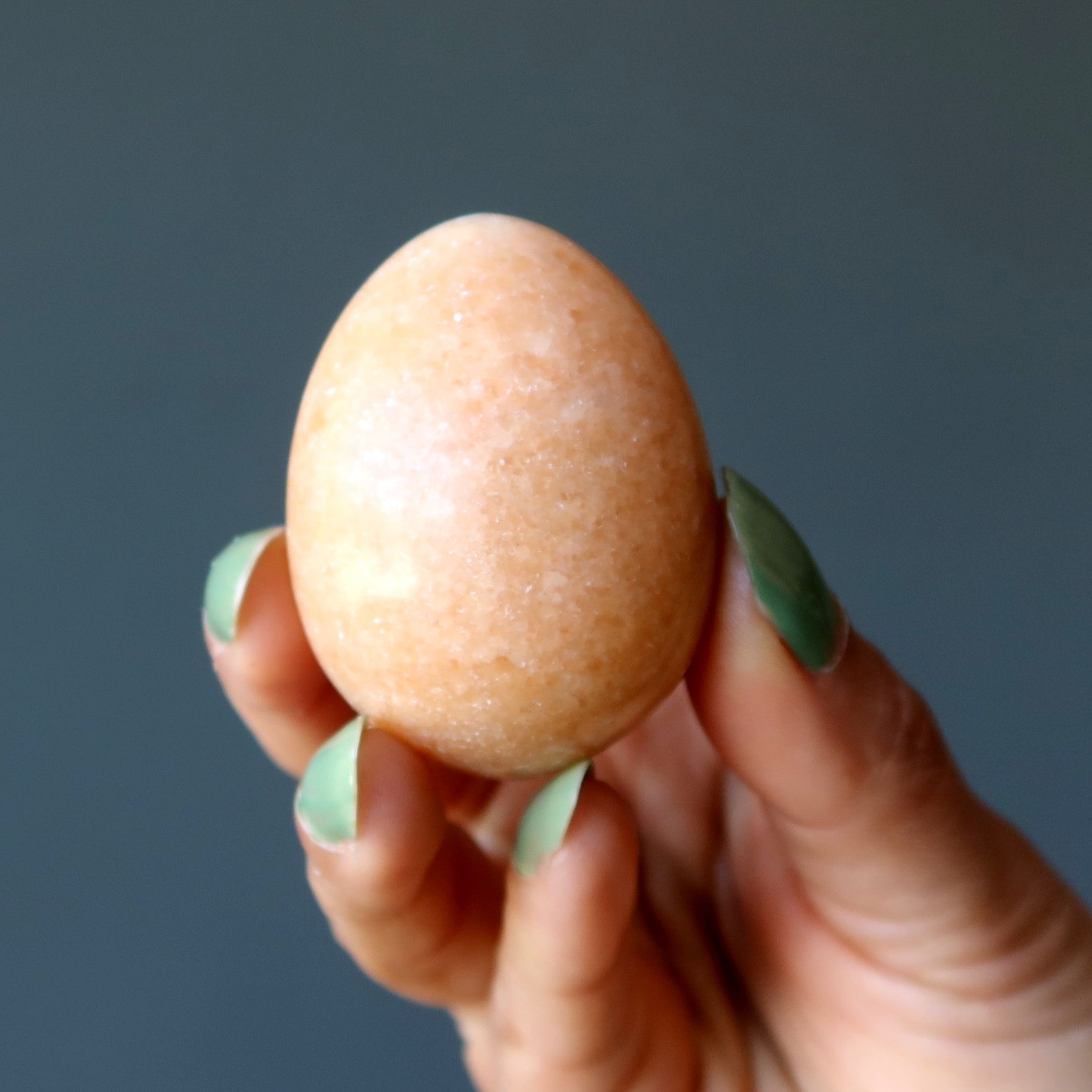 Red Aventurine Egg Orange Sunburst of Abundance Crystal